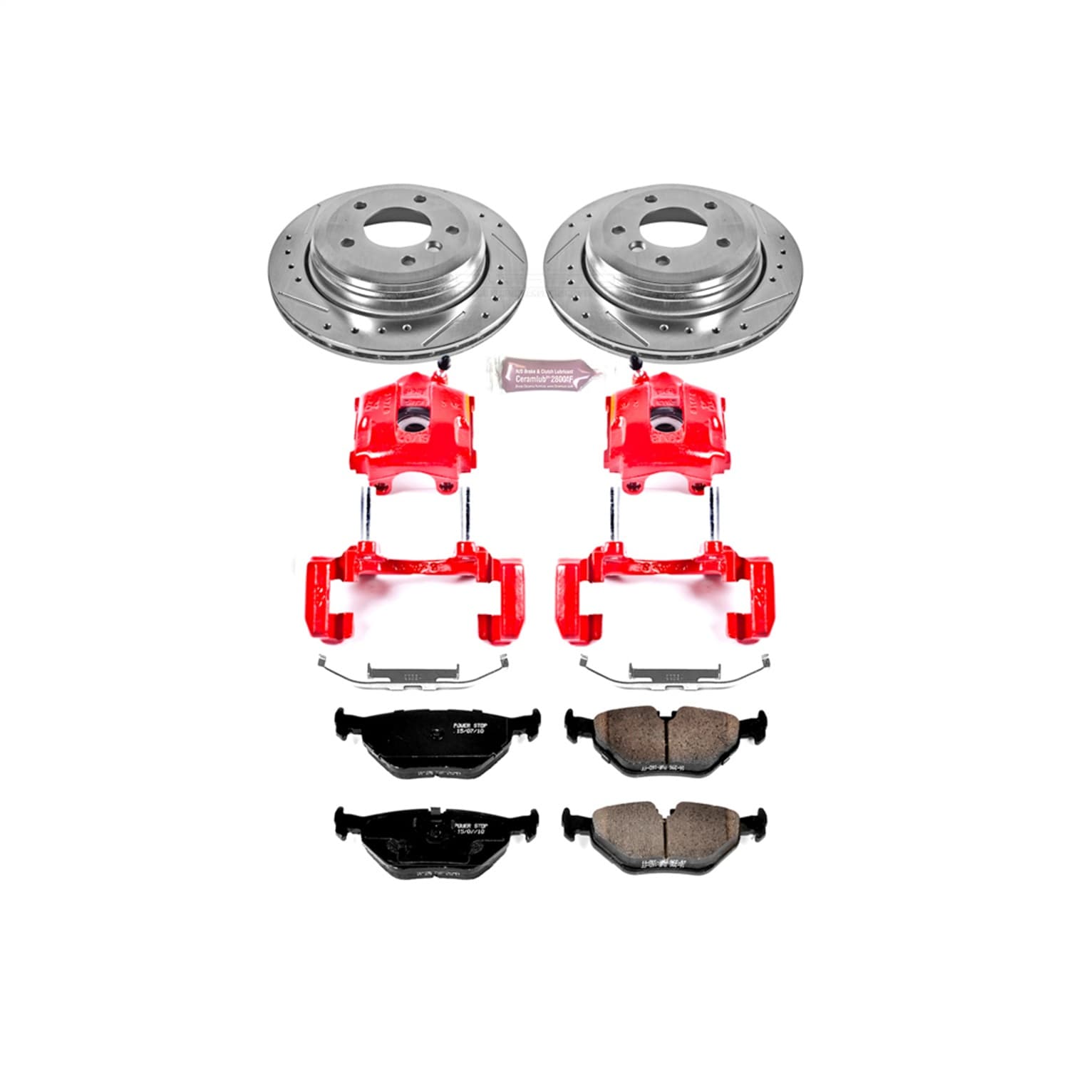 Power Stop - KC2970 - Rear - Disc Brake Pad/Caliper and Rotor Kit image 1