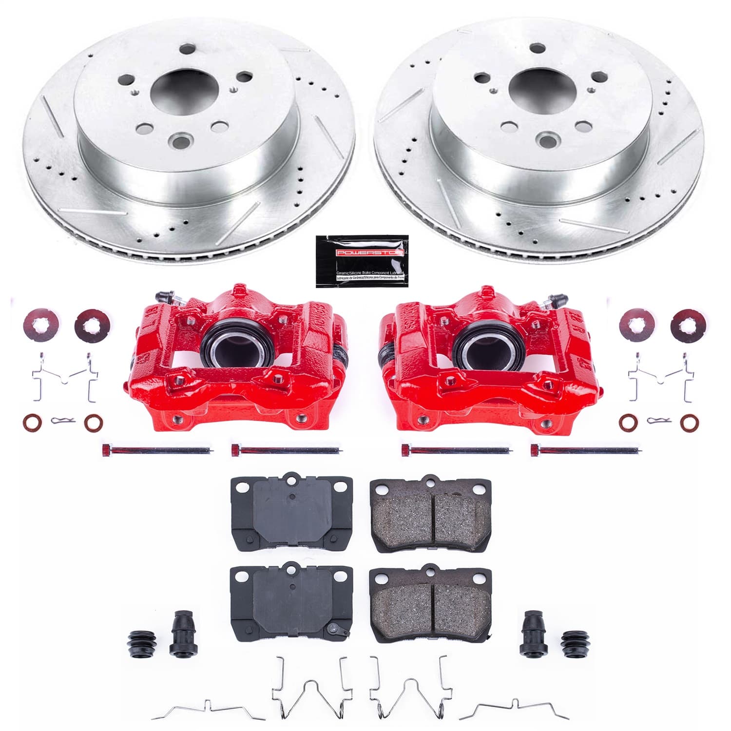 Power Stop - KC2977 - Rear - Disc Brake Pad/Caliper and Rotor Kit image 1