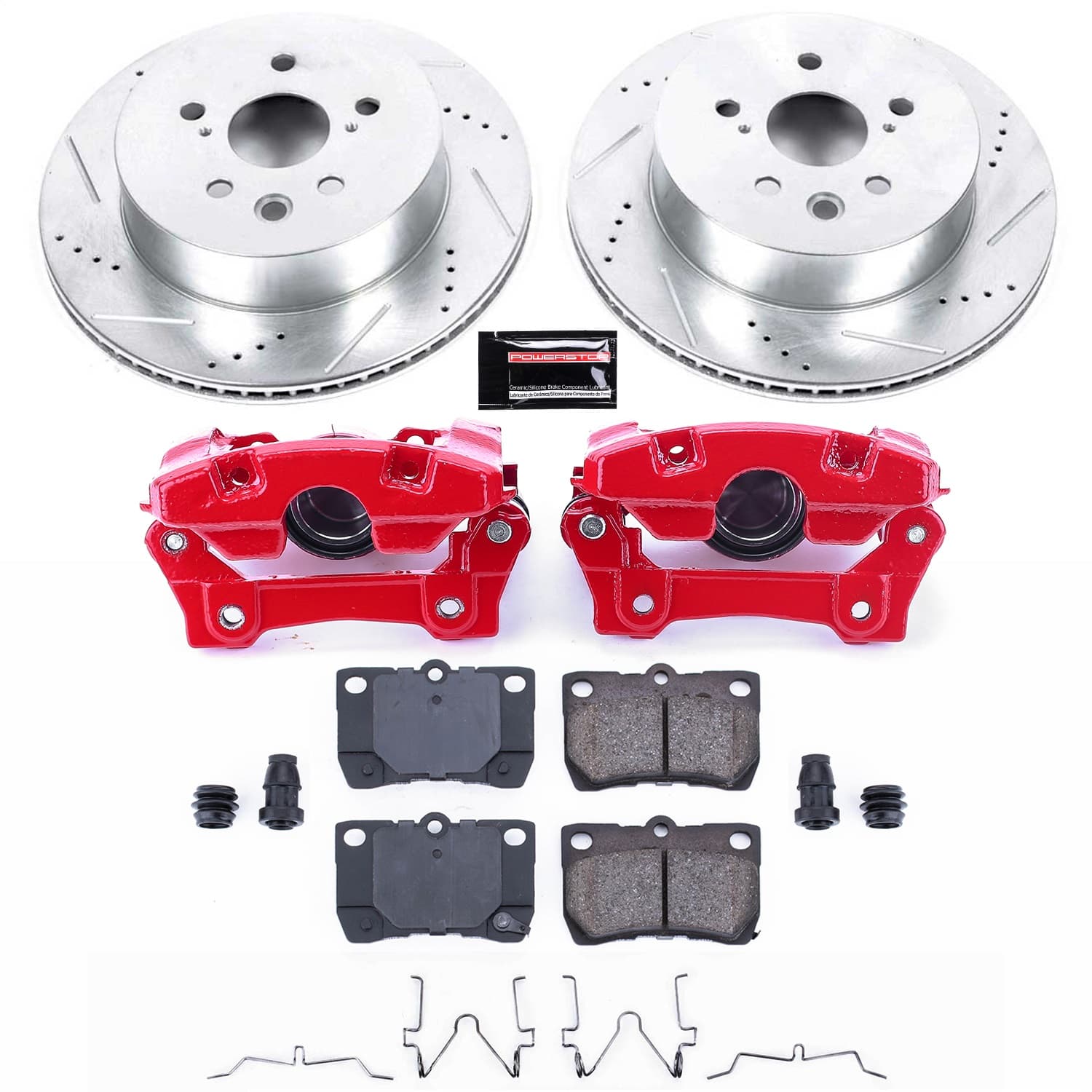 Power Stop - KC2977A - Rear - Disc Brake Pad/Caliper and Rotor Kit image 1