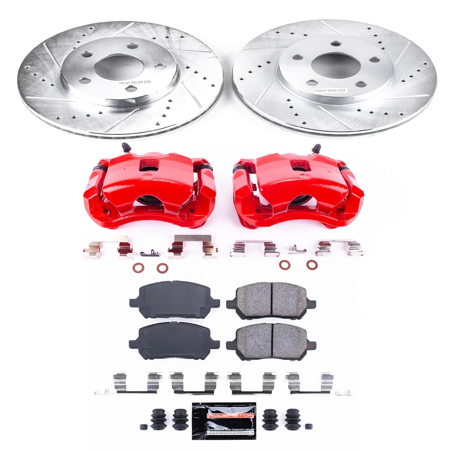 Power Stop - KC2983A - Front - Disc Brake Pad/Caliper and Rotor Kit image 1