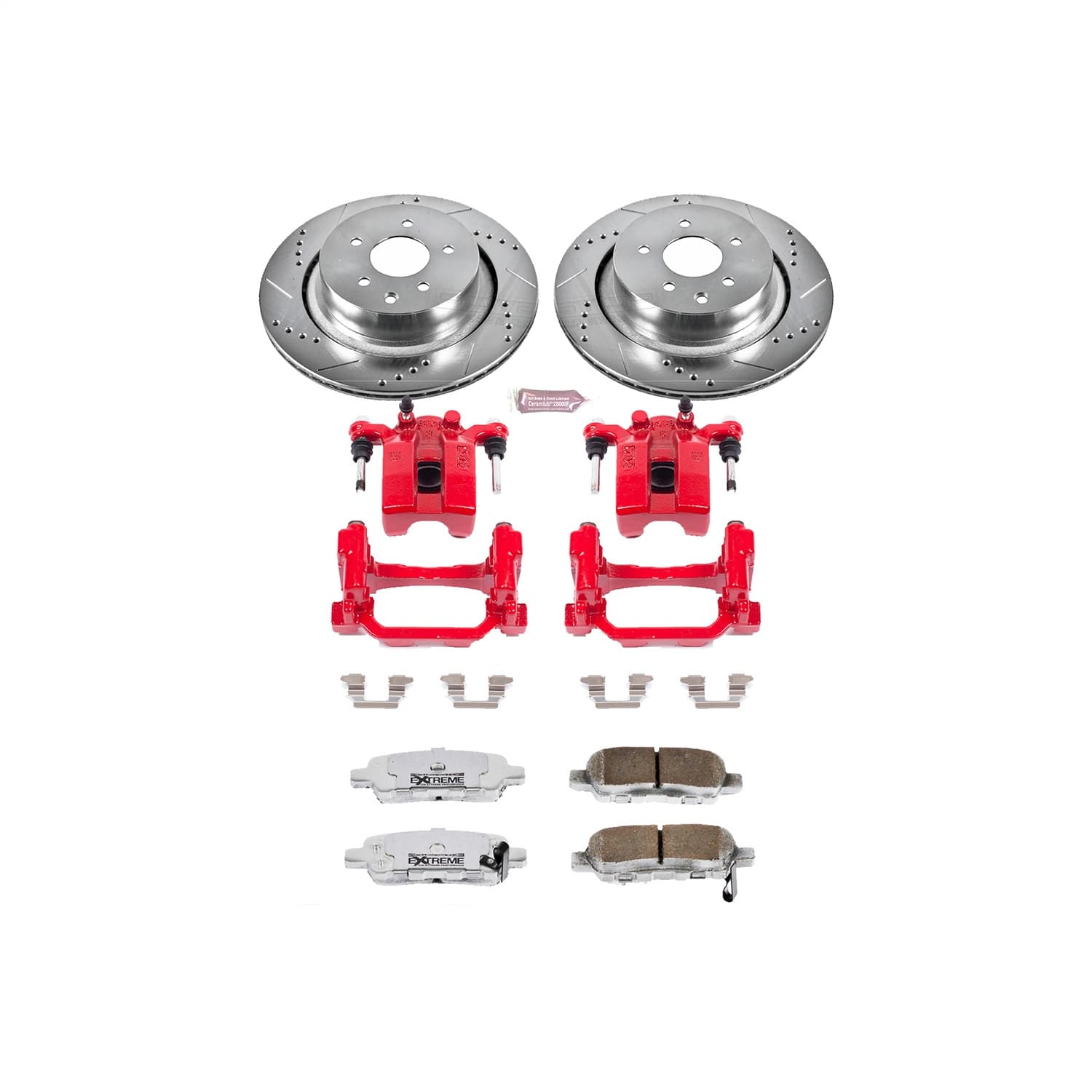 Power Stop - KC2986-26 - Rear - Disc Brake Pad/Caliper and Rotor Kit image 1