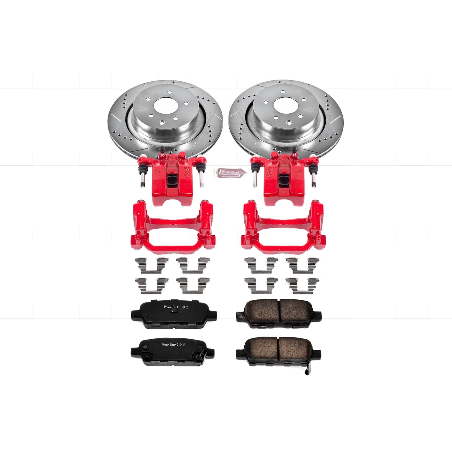 Power Stop - KC2986 - Rear - Disc Brake Pad/Caliper and Rotor Kit image 1