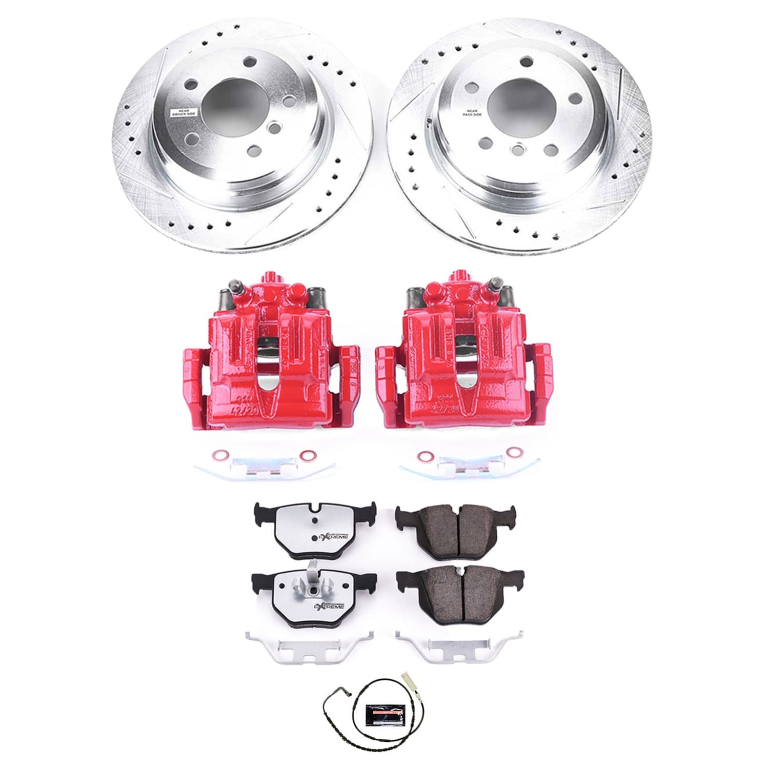 Power Stop - KC3001-26 - Rear - Disc Brake Pad/Caliper and Rotor Kit image 1