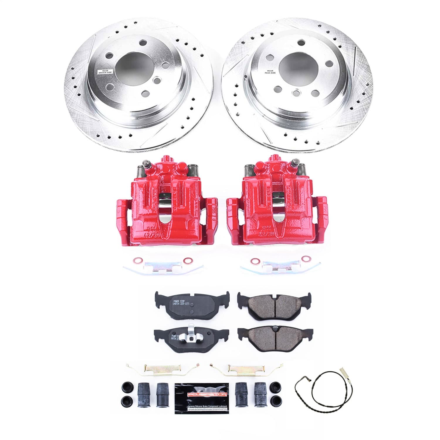 Power Stop - KC3001 - Rear - Disc Brake Pad/Caliper and Rotor Kit image 1