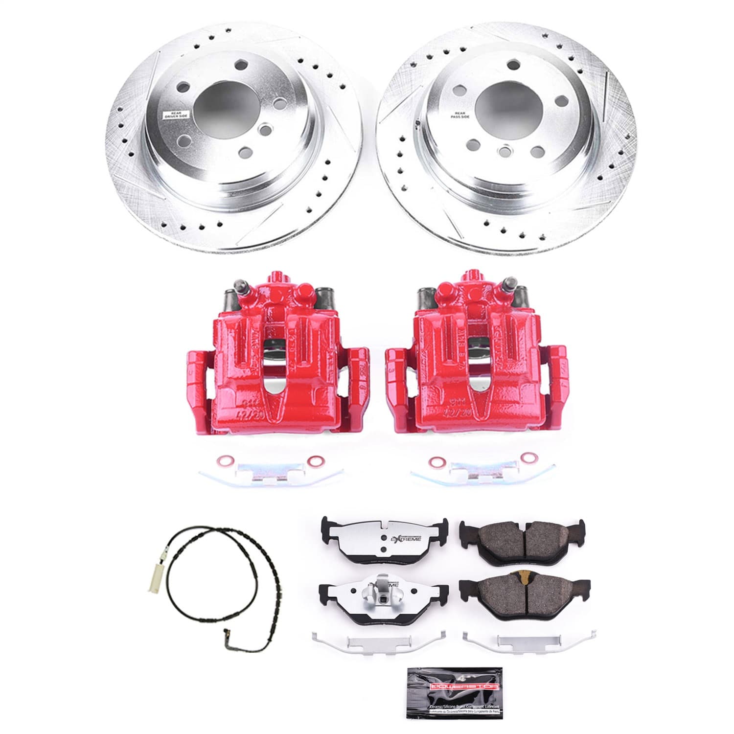 Power Stop - KC3002-26 - Rear - Disc Brake Pad/Caliper and Rotor Kit image 1