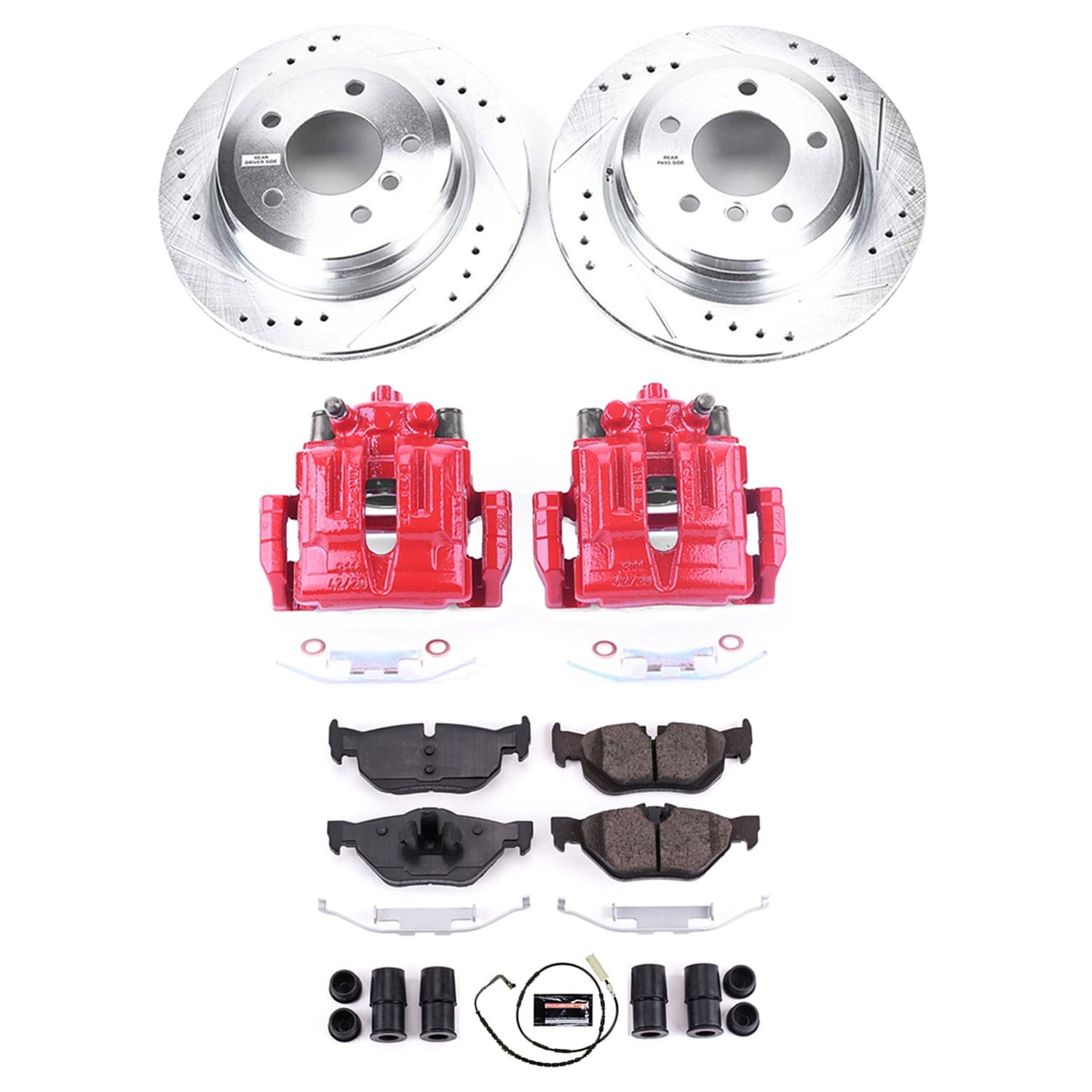 Power Stop - KC3002 - Rear - Disc Brake Pad/Caliper and Rotor Kit image 1