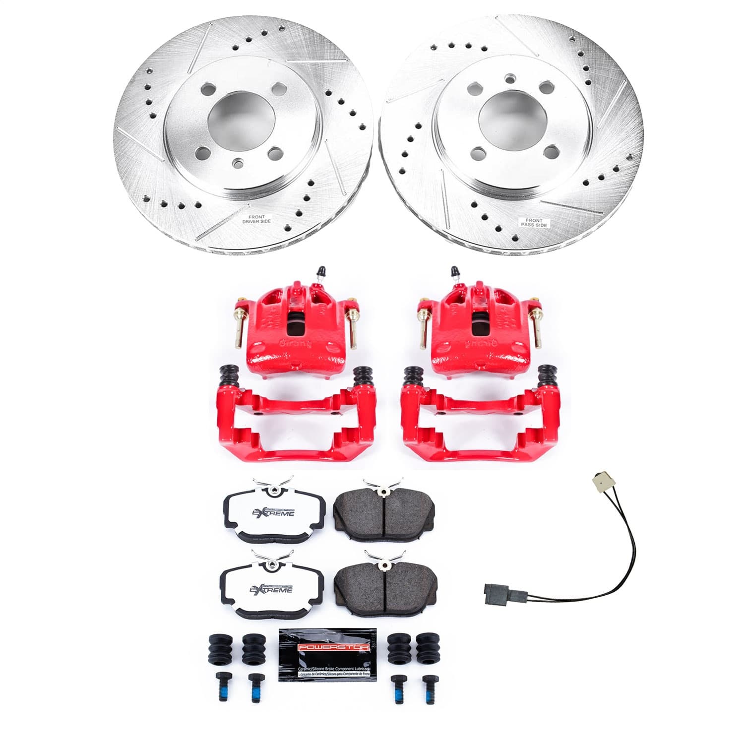 Power Stop - KC3008-36 - Front - Disc Brake Pad/Caliper and Rotor Kit image 1