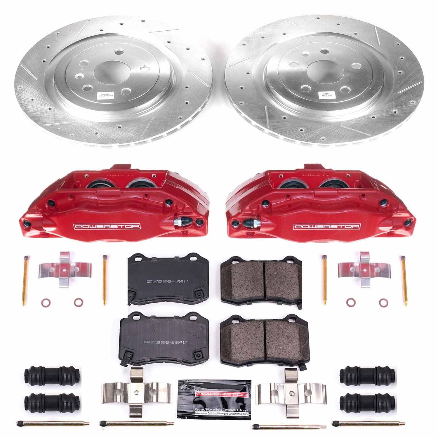 Power Stop - KC3019 - Rear - Disc Brake Pad/Caliper and Rotor Kit image 1
