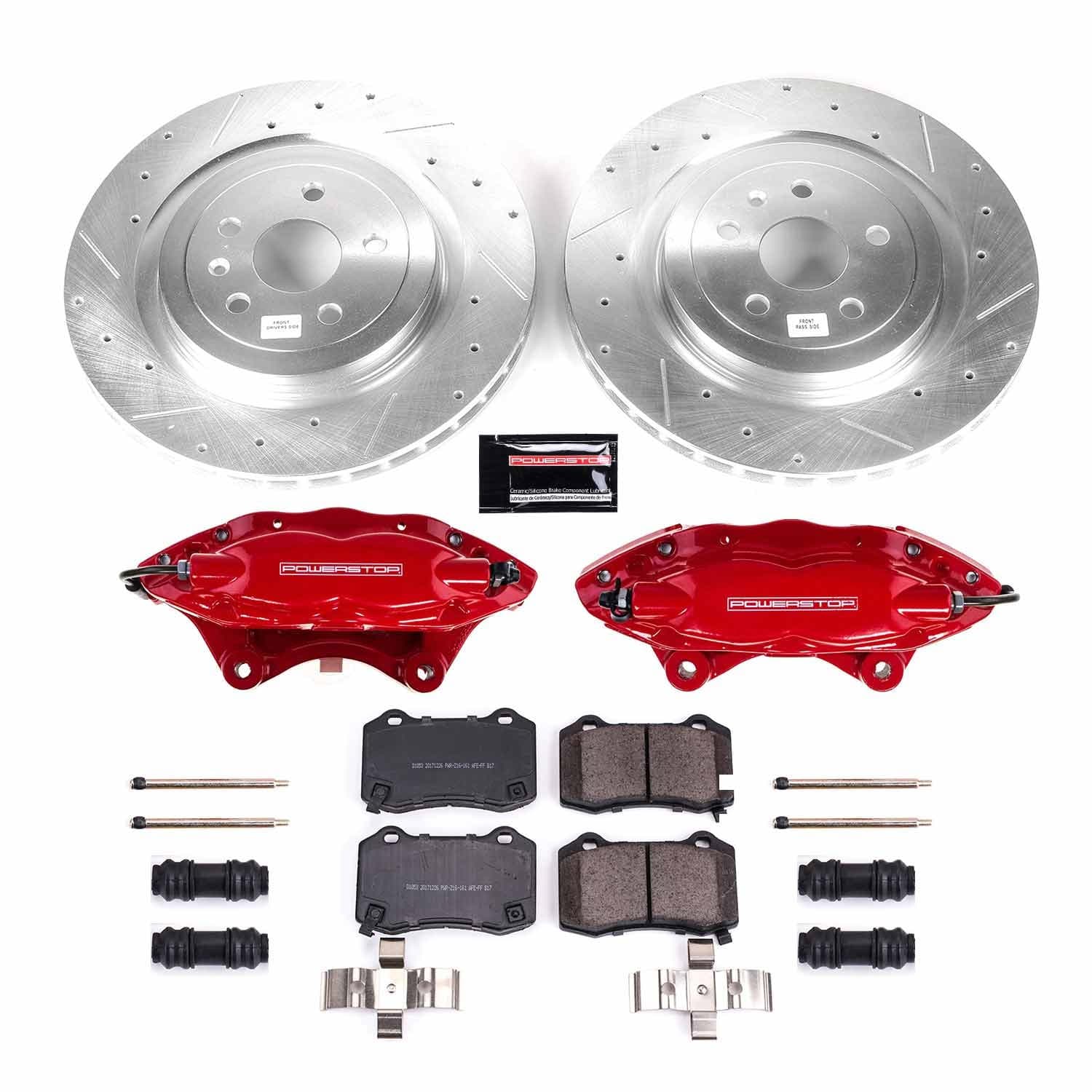 Power Stop - KC3019A - Rear - Disc Brake Pad/Caliper and Rotor Kit image 1
