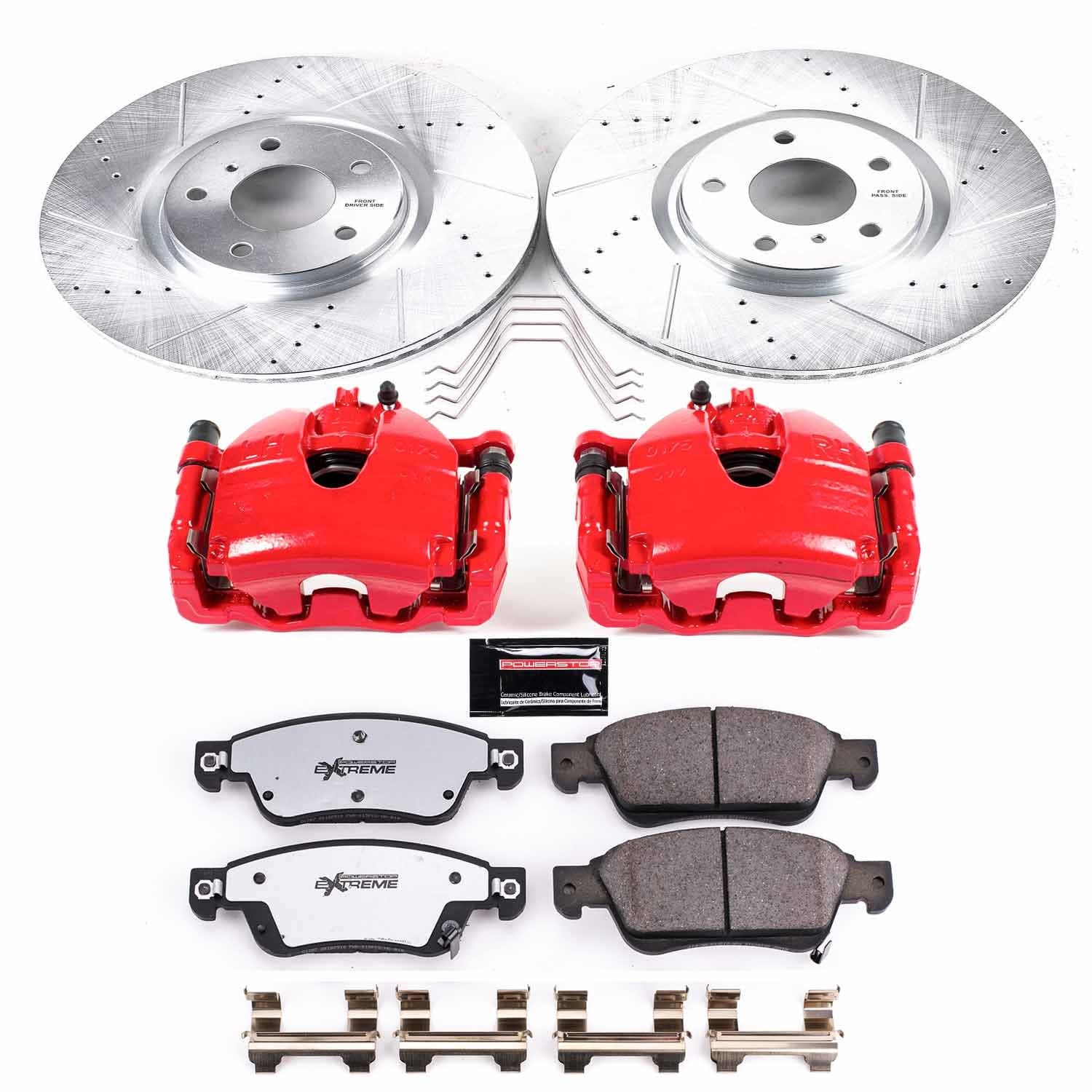 Power Stop - KC3022B-26 - Front - Disc Brake Pad/Caliper and Rotor Kit image 1