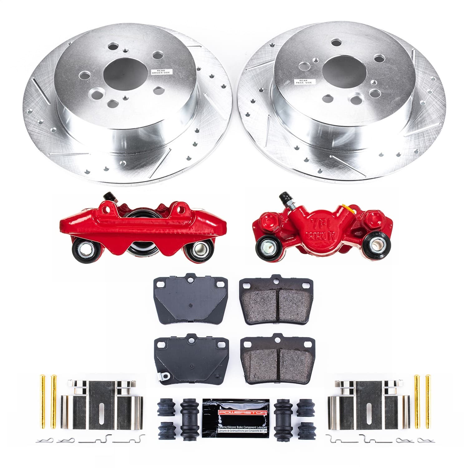 Power Stop - KC3028 - Rear - Disc Brake Pad/Caliper and Rotor Kit image 1