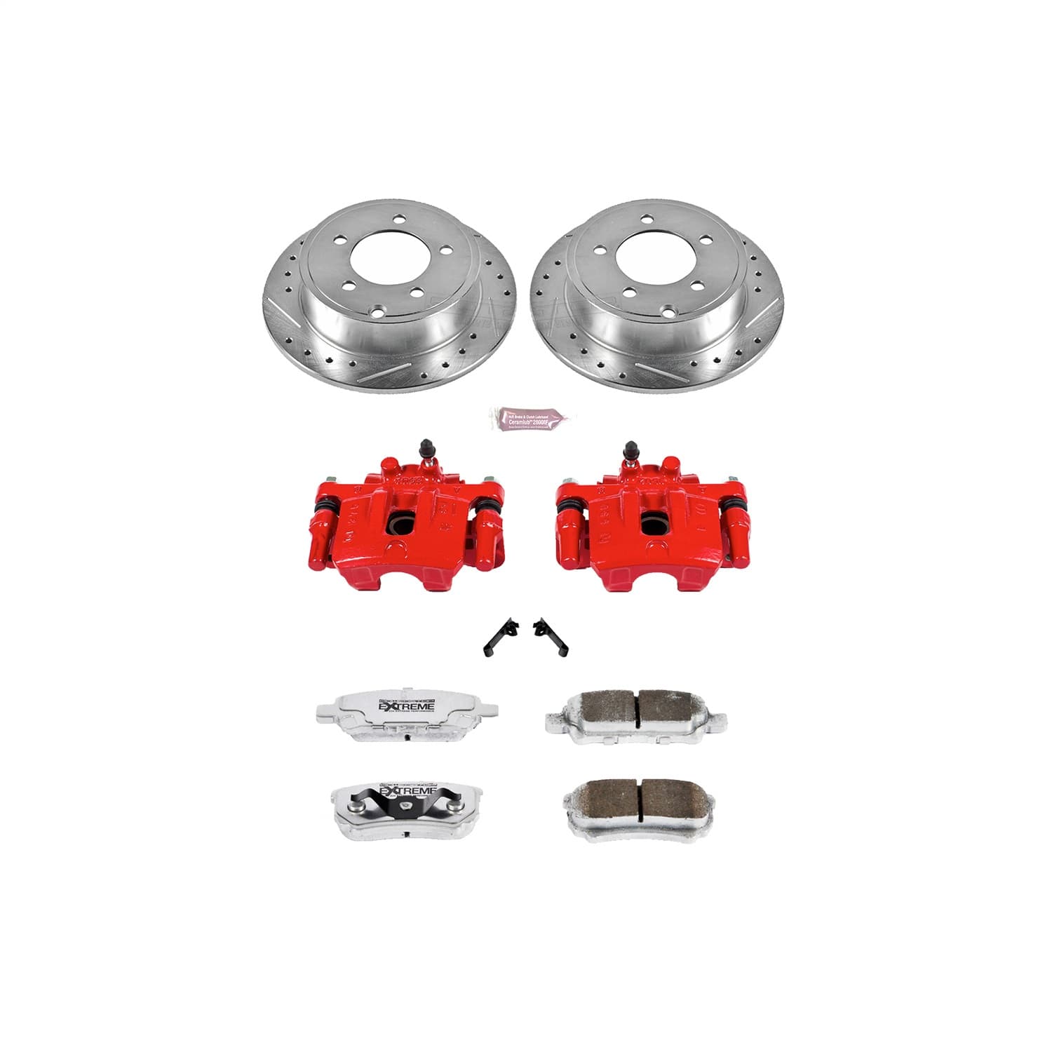 Power Stop - KC3033-26 - Rear - Disc Brake Pad/Caliper and Rotor Kit image 1