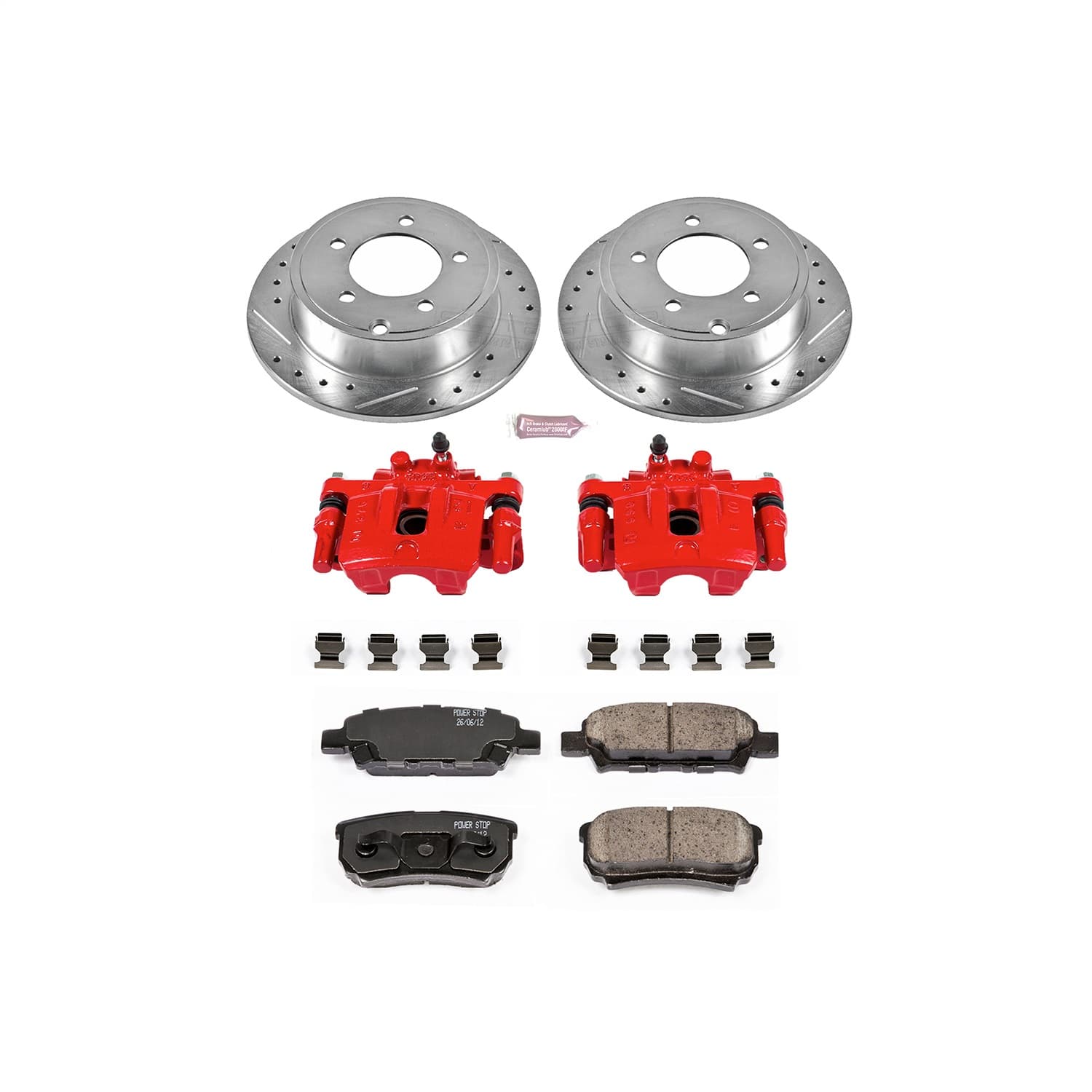 Power Stop - KC3033 - Rear - Disc Brake Pad/Caliper and Rotor Kit image 1