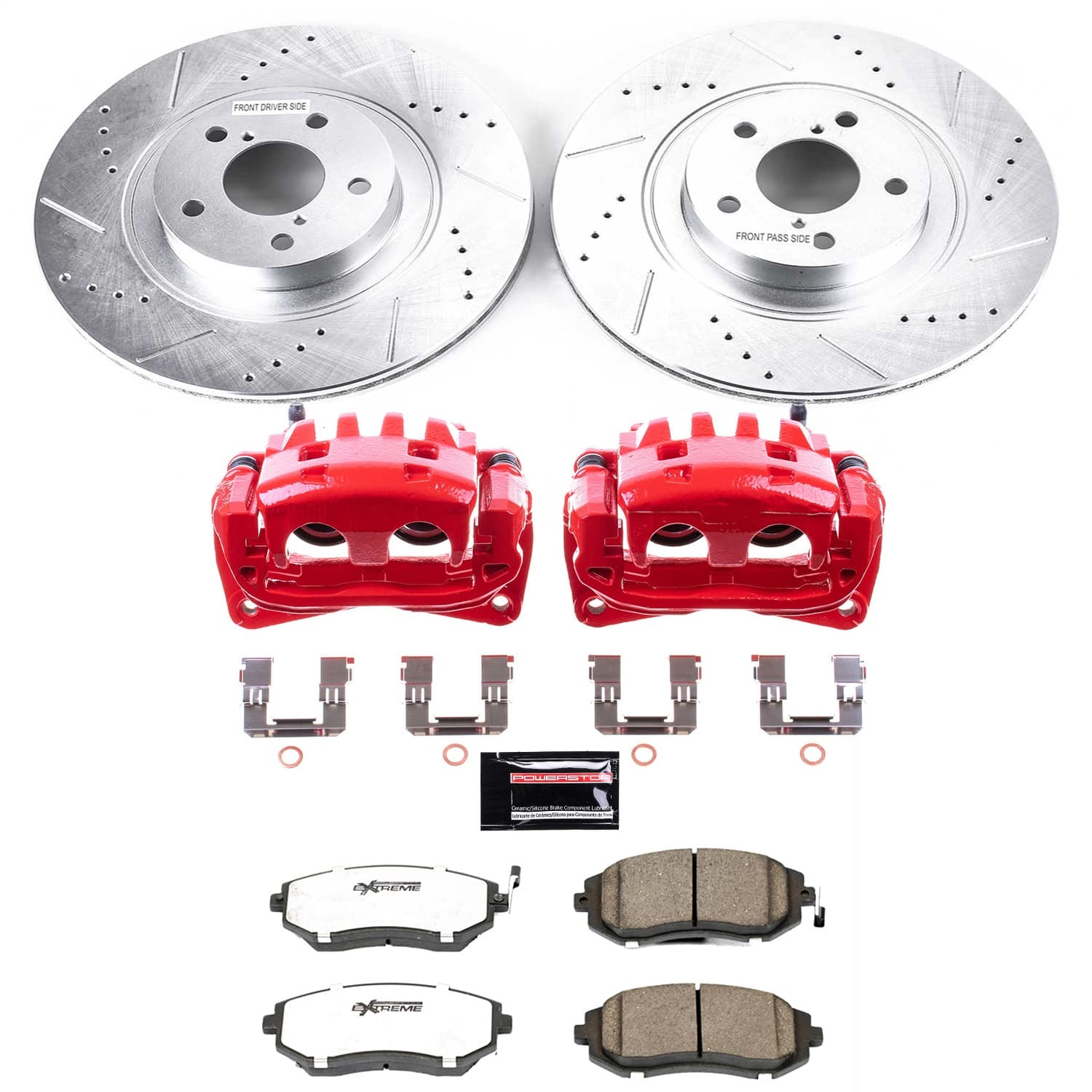 Power Stop - KC3038A-26 - Front - Disc Brake Pad/Caliper and Rotor Kit image 1