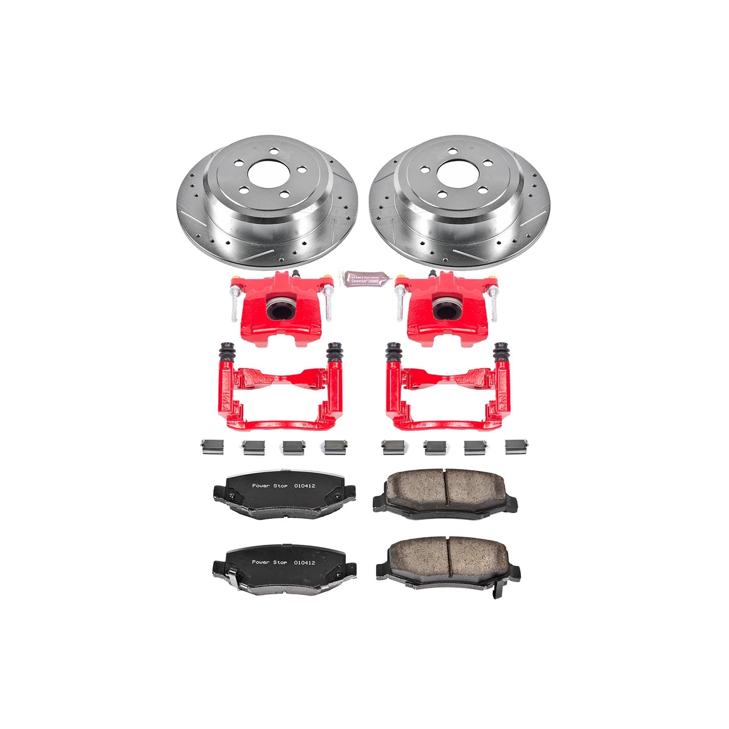Power Stop - KC3046A - Rear - Disc Brake Pad/Caliper and Rotor Kit image 1