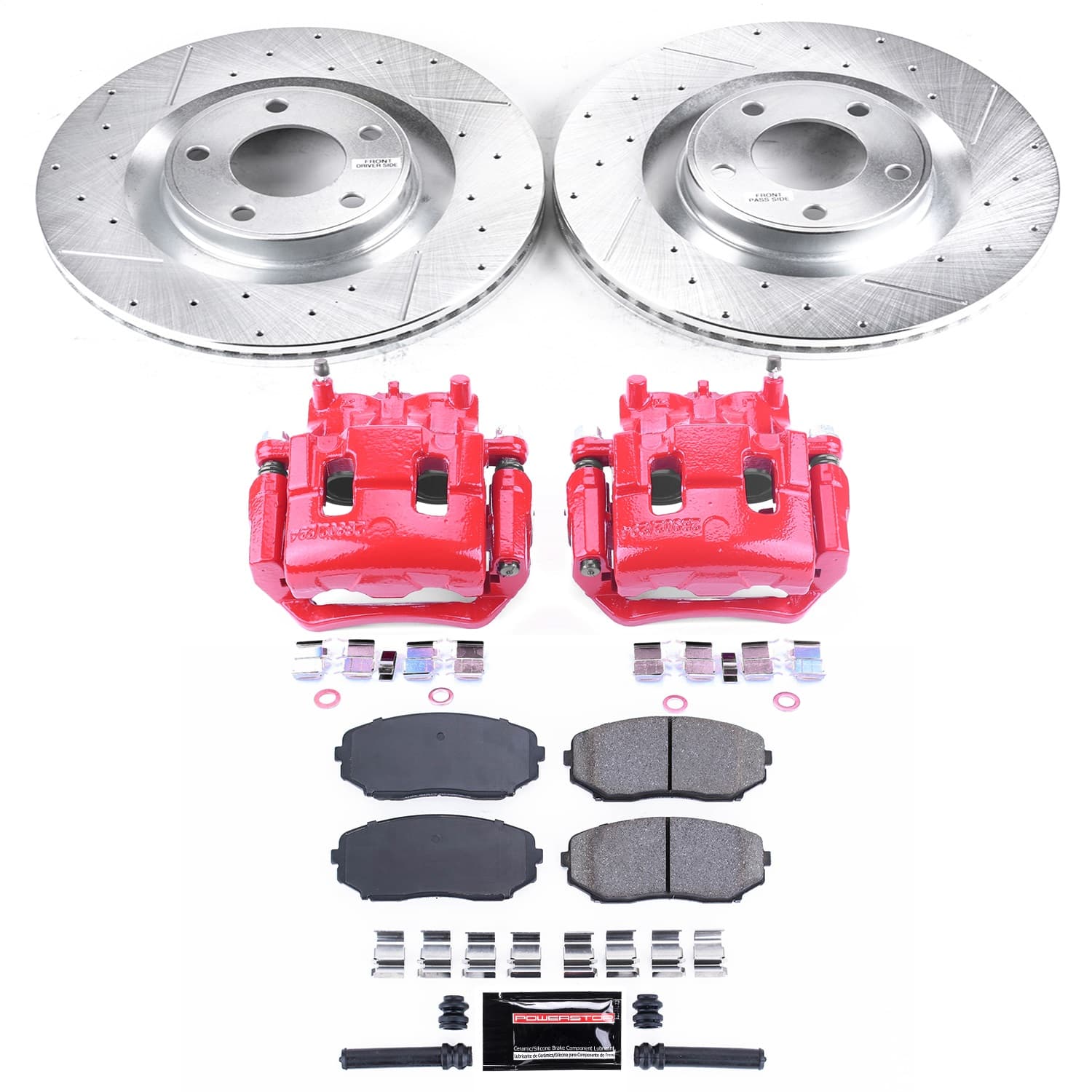 Power Stop - KC3057 - Front - Disc Brake Pad/Caliper and Rotor Kit image 1