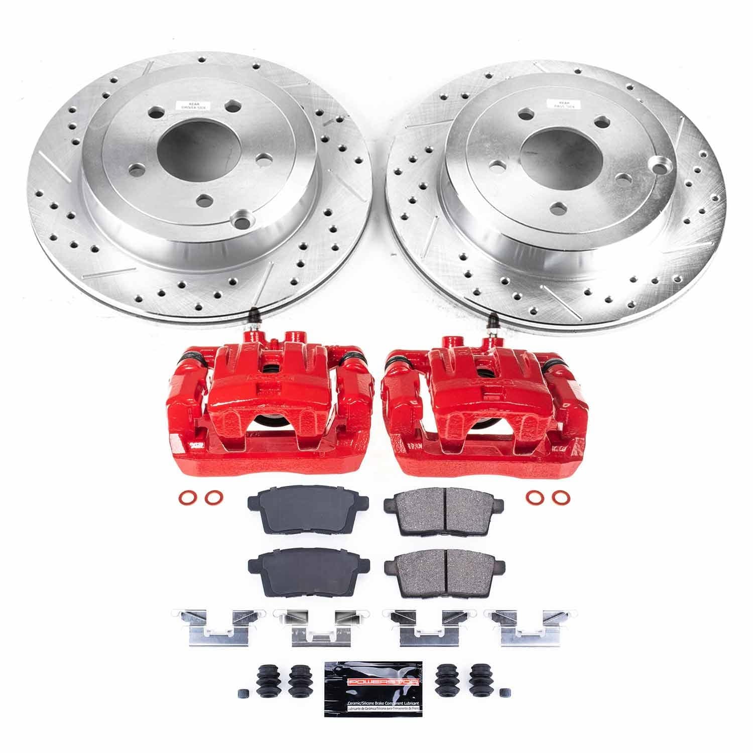 Power Stop - KC3060 - Rear - Disc Brake Pad/Caliper and Rotor Kit image 1