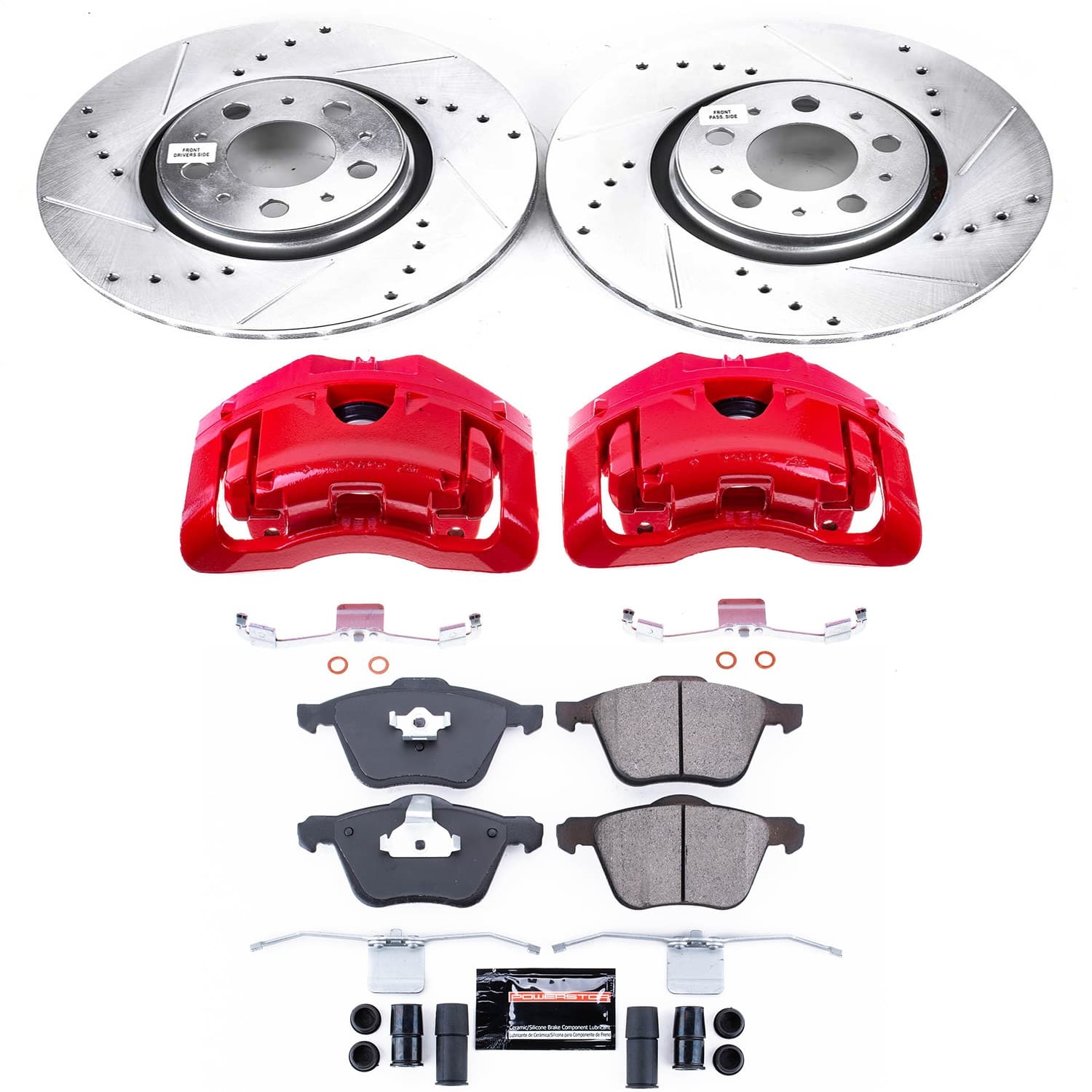 Power Stop - KC3063 - Front - Disc Brake Pad/Caliper and Rotor Kit image 1