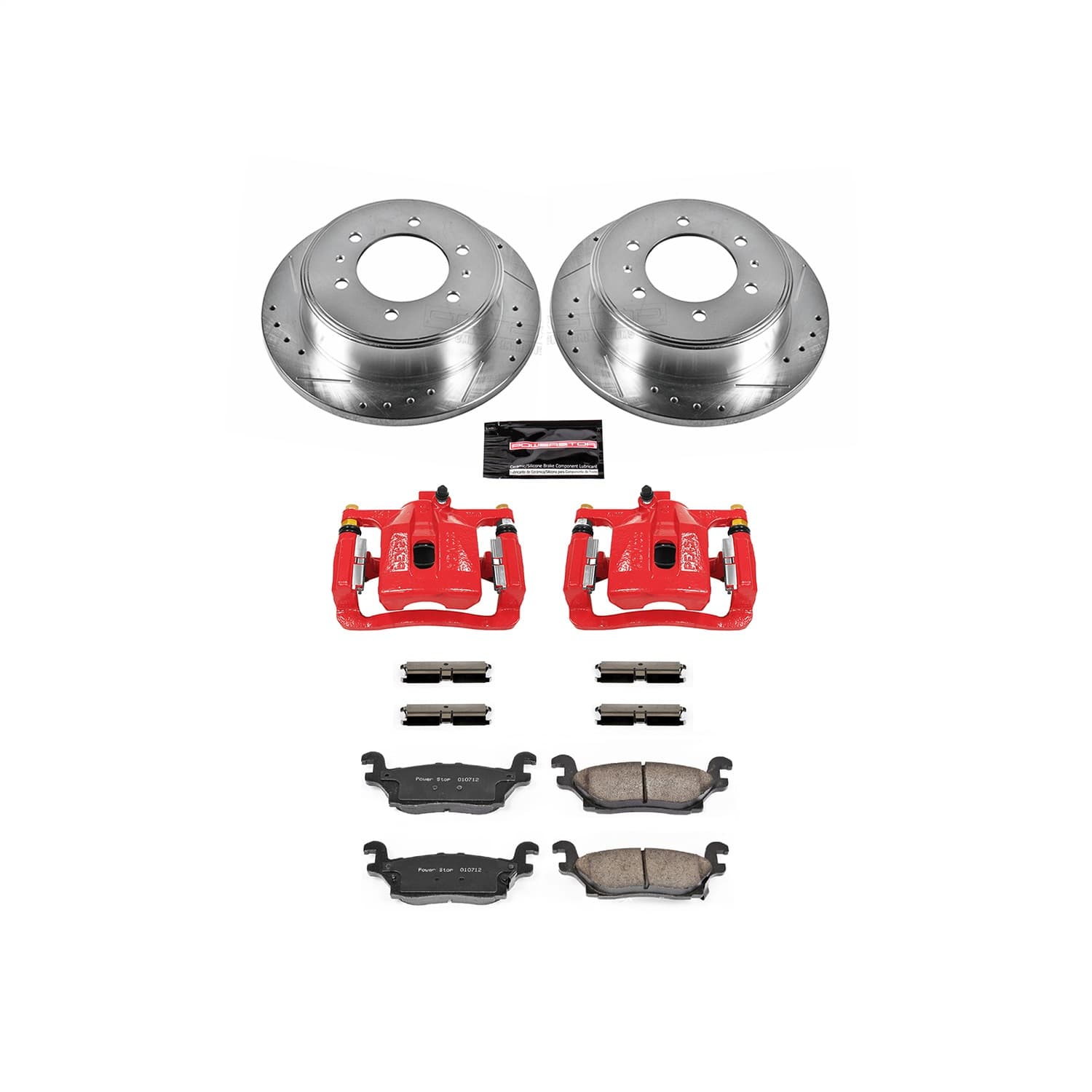 Power Stop - KC3067 - Rear - Disc Brake Pad/Caliper and Rotor Kit image 1