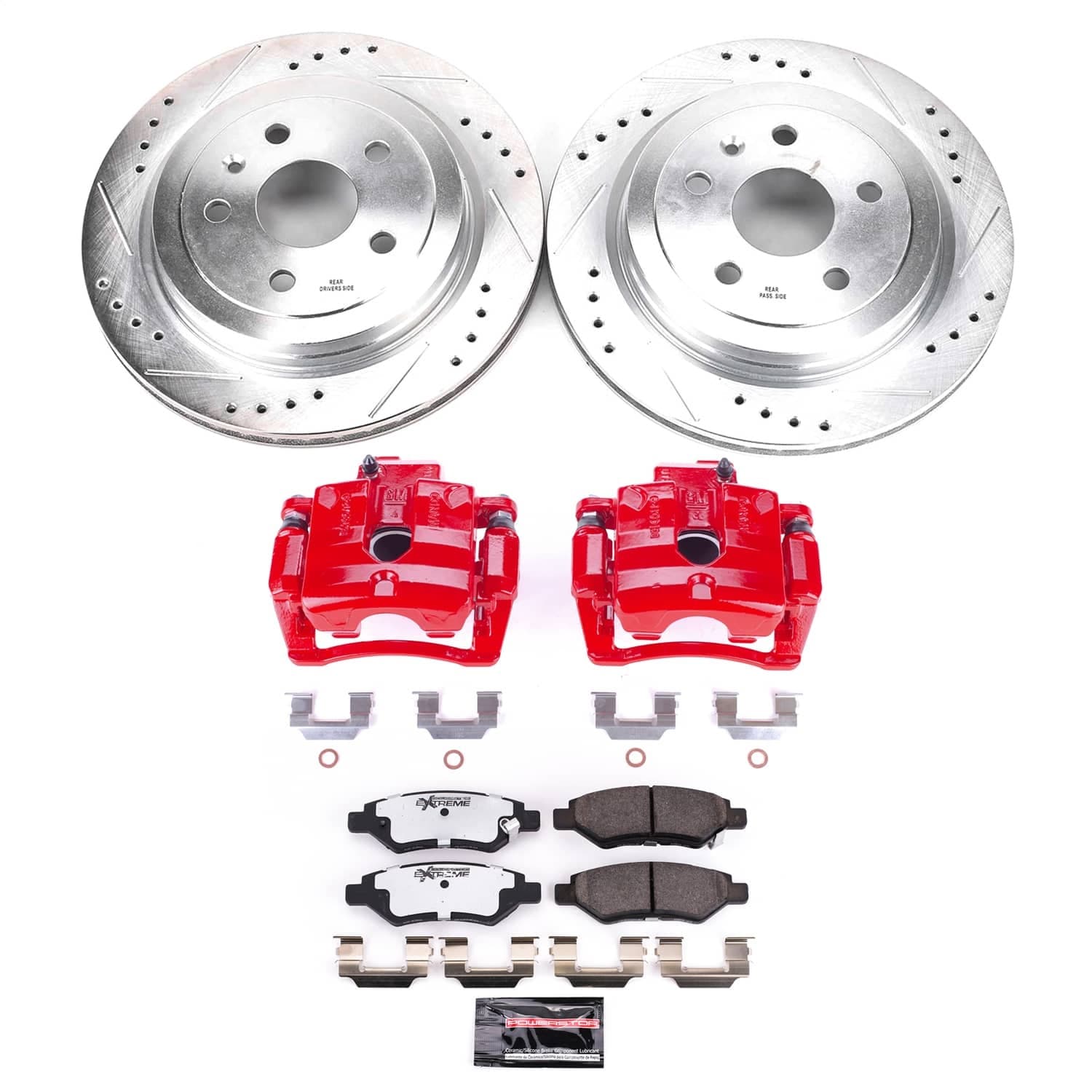 Power Stop - KC3072C-26 - Rear - Disc Brake Pad/Caliper and Rotor Kit image 1