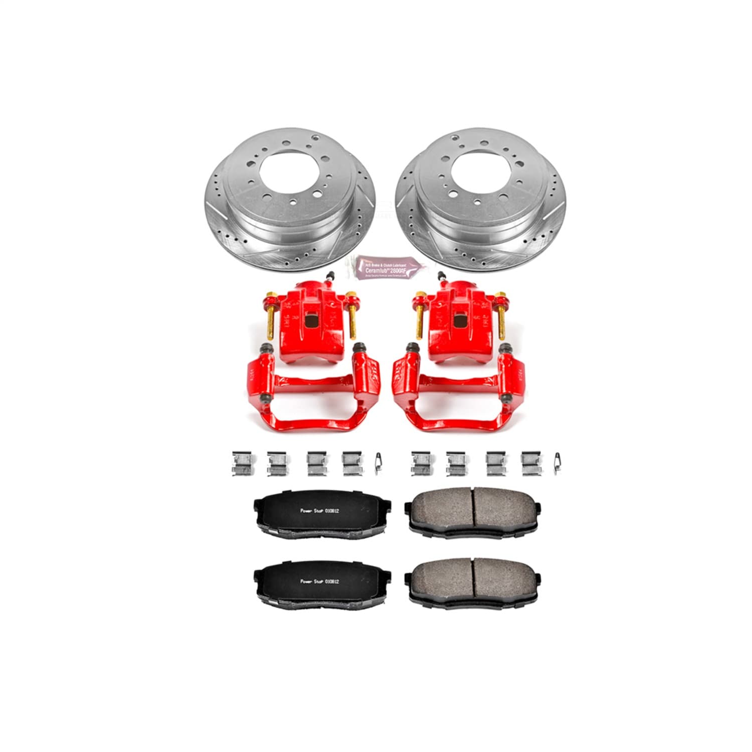 Power Stop - KC3073 - Rear - Disc Brake Pad/Caliper and Rotor Kit image 1
