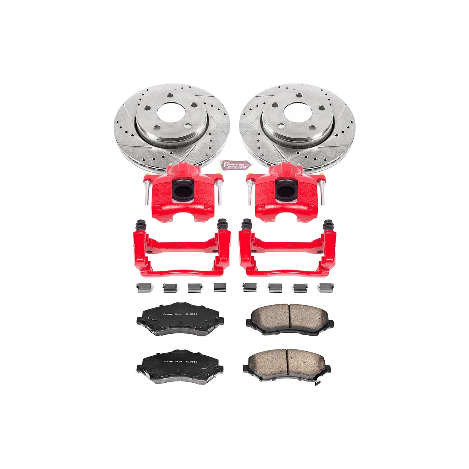 Power Stop - KC3097 - Front - Disc Brake Pad/Caliper and Rotor Kit image 1