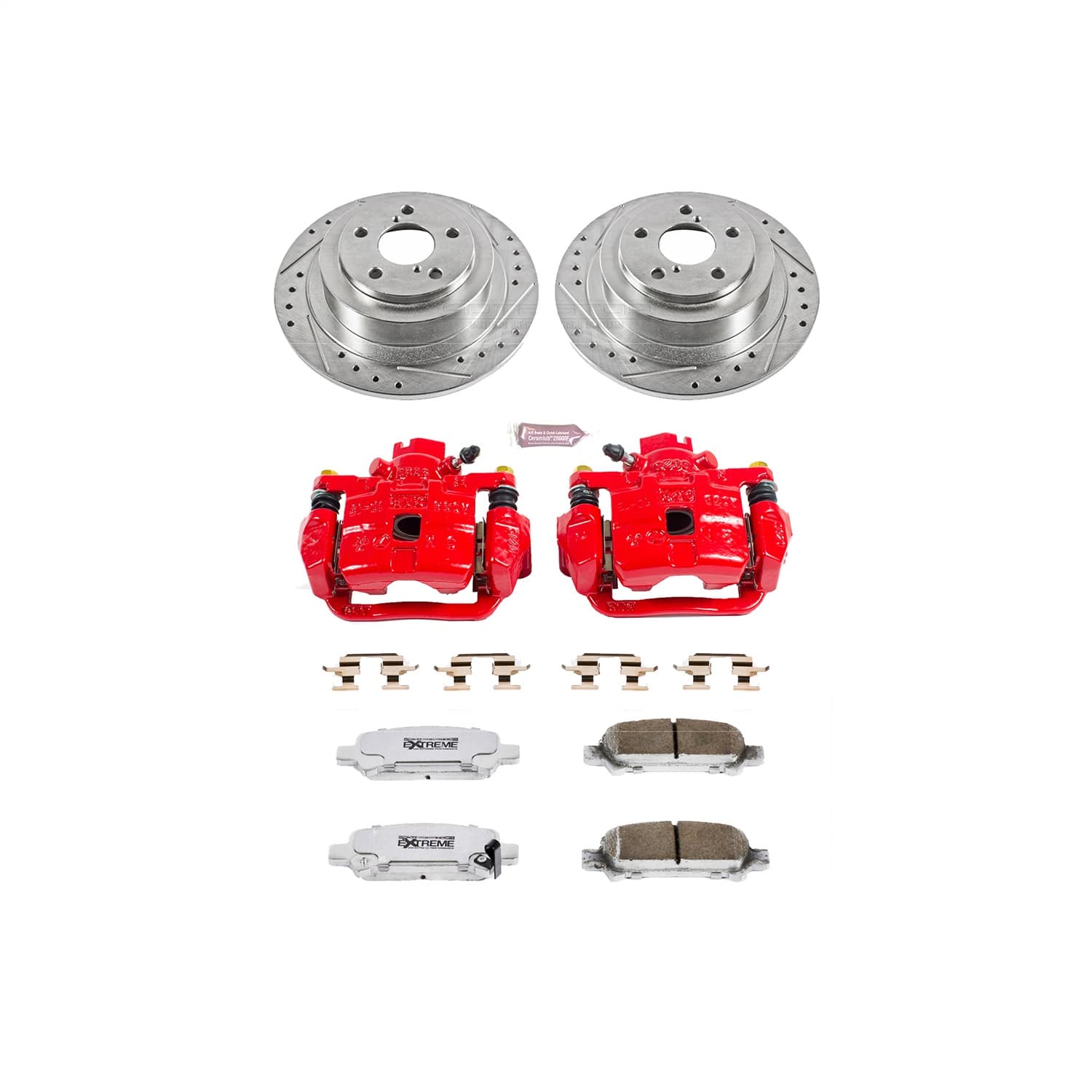 Power Stop - KC3124-26 - Rear - Disc Brake Pad/Caliper and Rotor Kit image 1