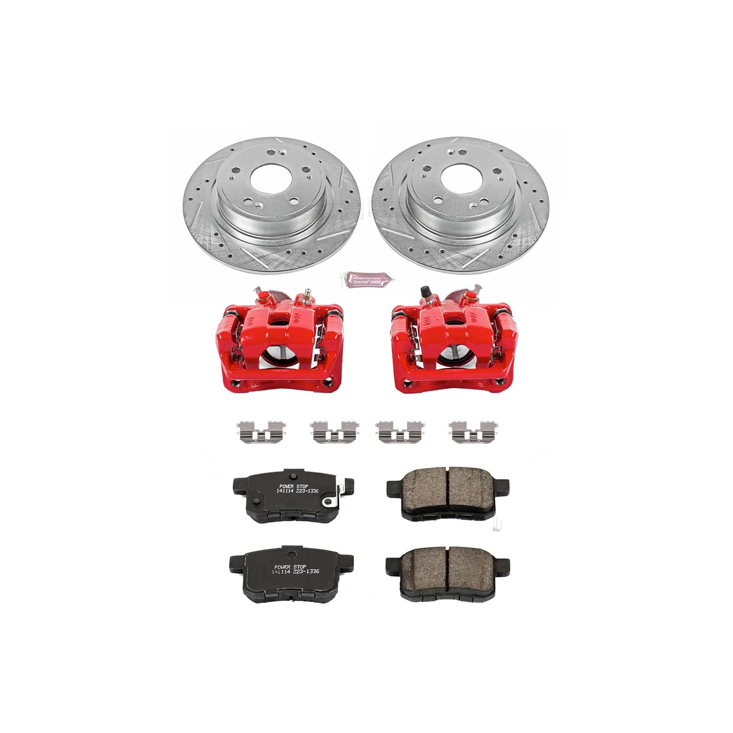Power Stop - KC3127 - Rear - Disc Brake Pad/Caliper and Rotor Kit image 1