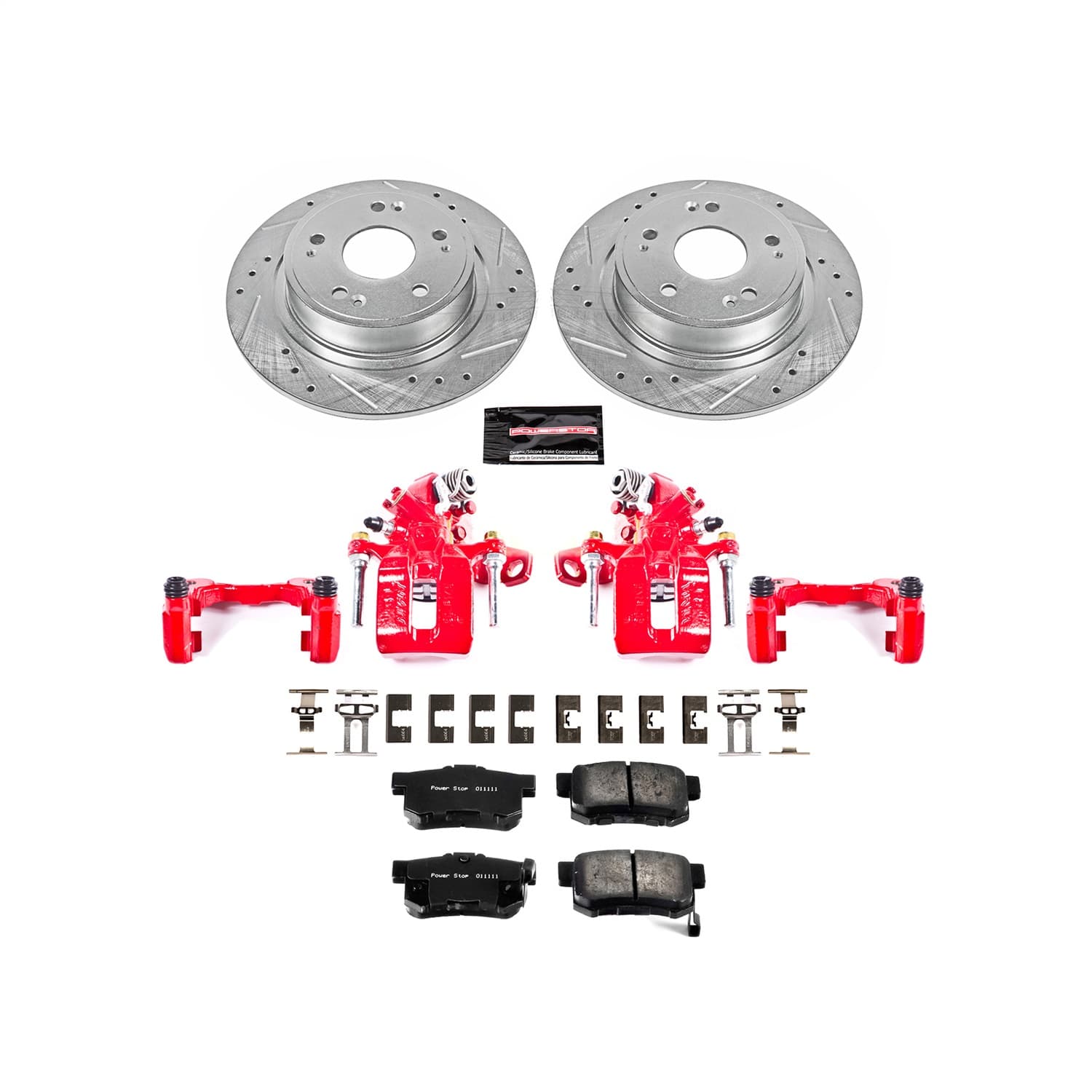 Power Stop - KC3128A - Rear - Disc Brake Pad/Caliper and Rotor Kit image 1