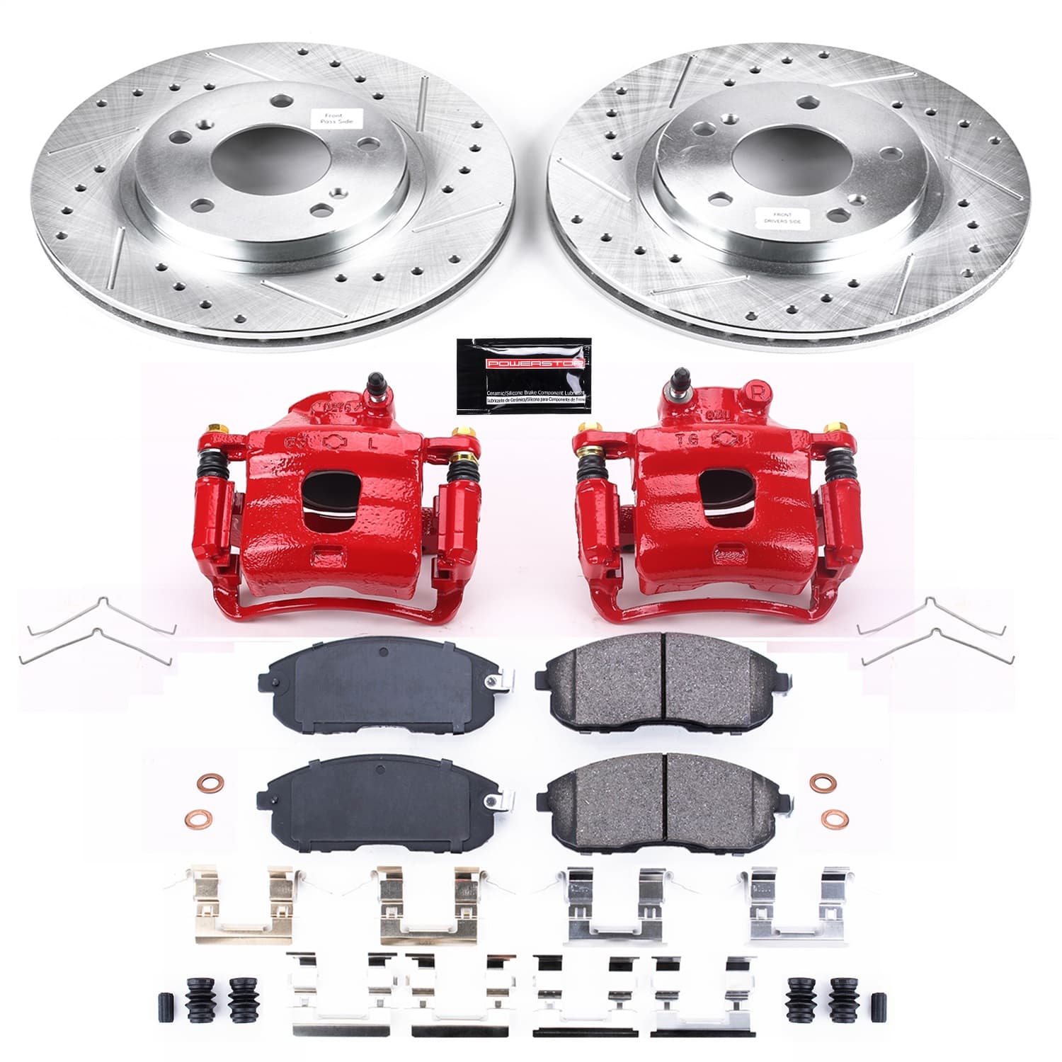 Power Stop - KC3137A - Front - Disc Brake Pad/Caliper and Rotor Kit image 1