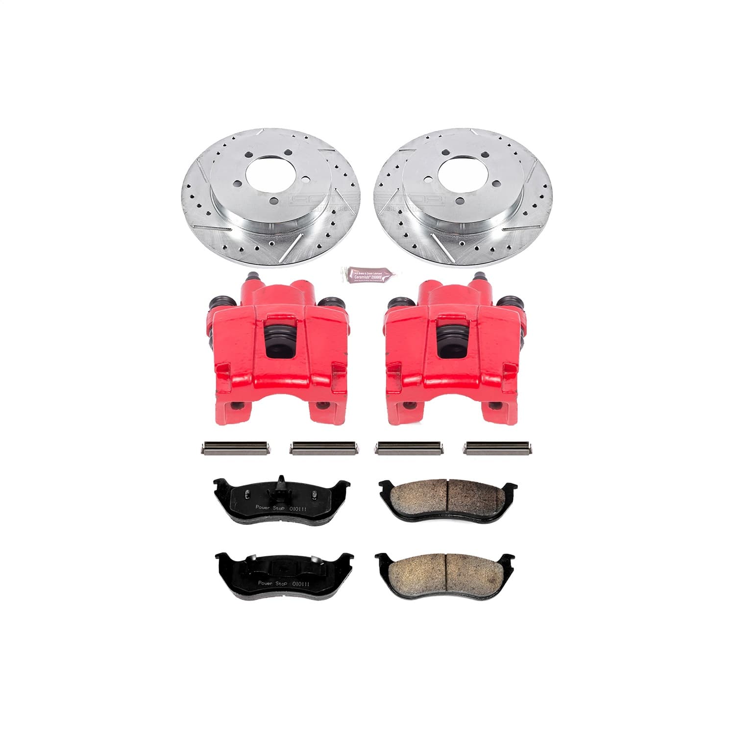 Power Stop - KC3150 - Rear - Disc Brake Pad/Caliper and Rotor Kit image 1