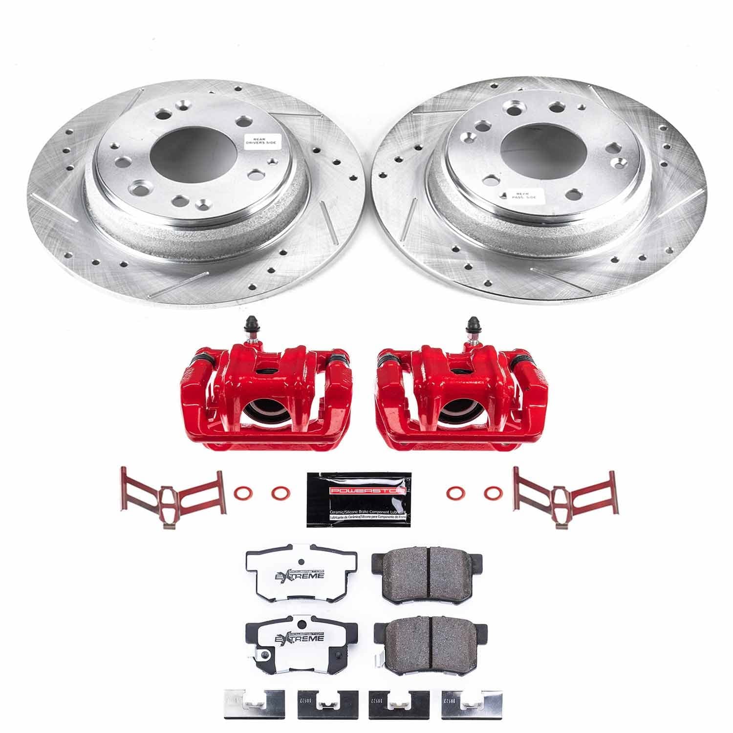 Power Stop - KC3153-26 - Rear - Disc Brake Pad/Caliper and Rotor Kit image 1
