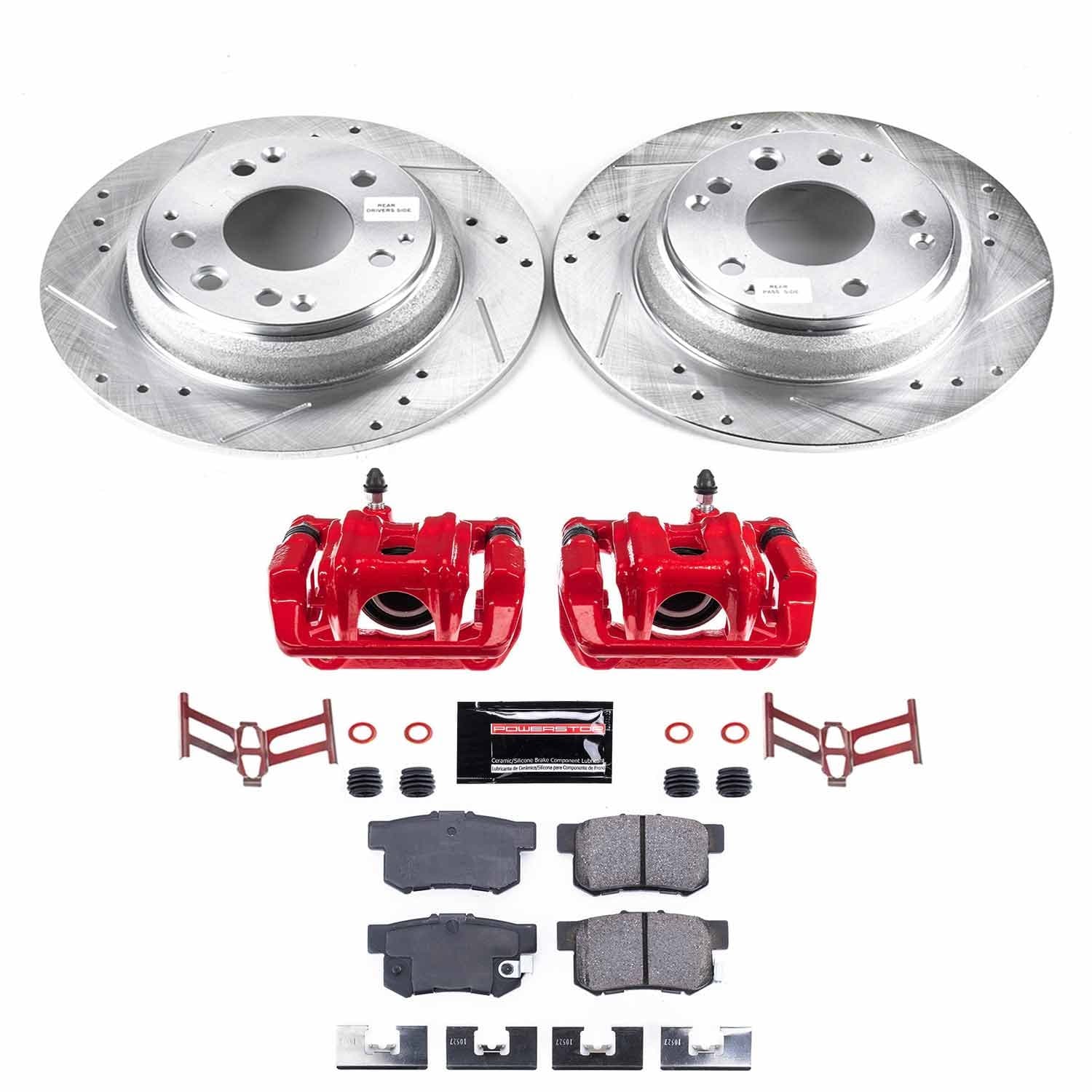 Power Stop - KC3153 - Rear - Disc Brake Pad/Caliper and Rotor Kit image 1