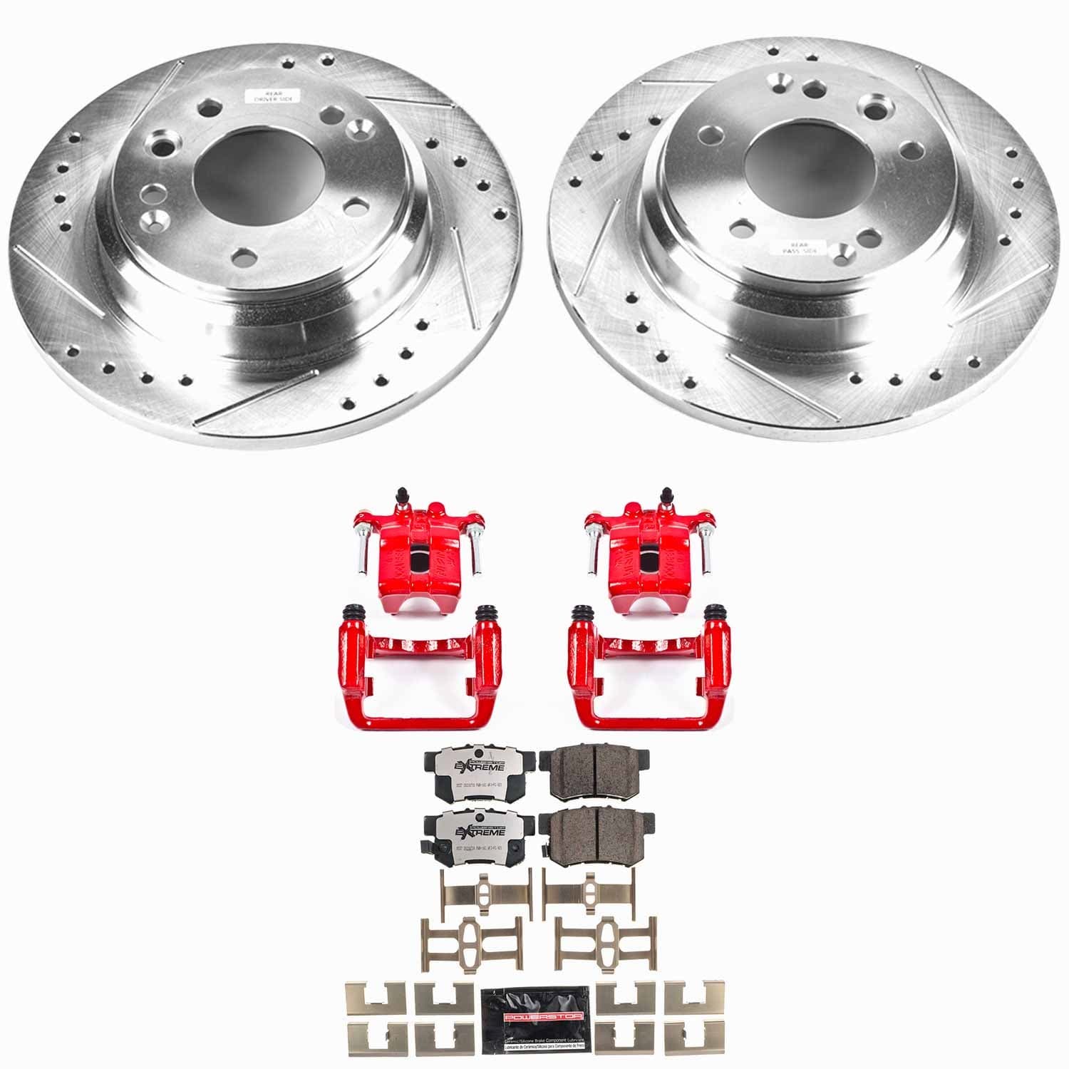 Power Stop - KC3154-26 - Rear - Disc Brake Pad/Caliper and Rotor Kit image 1
