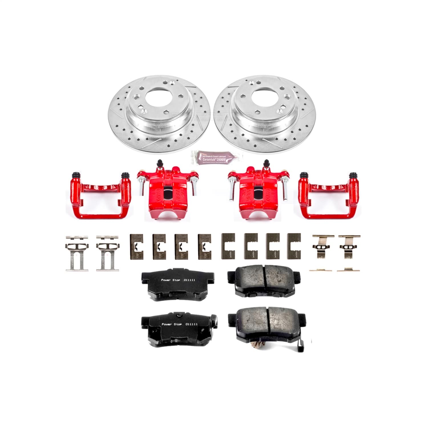Power Stop - KC3154 - Rear - Disc Brake Pad/Caliper and Rotor Kit image 1