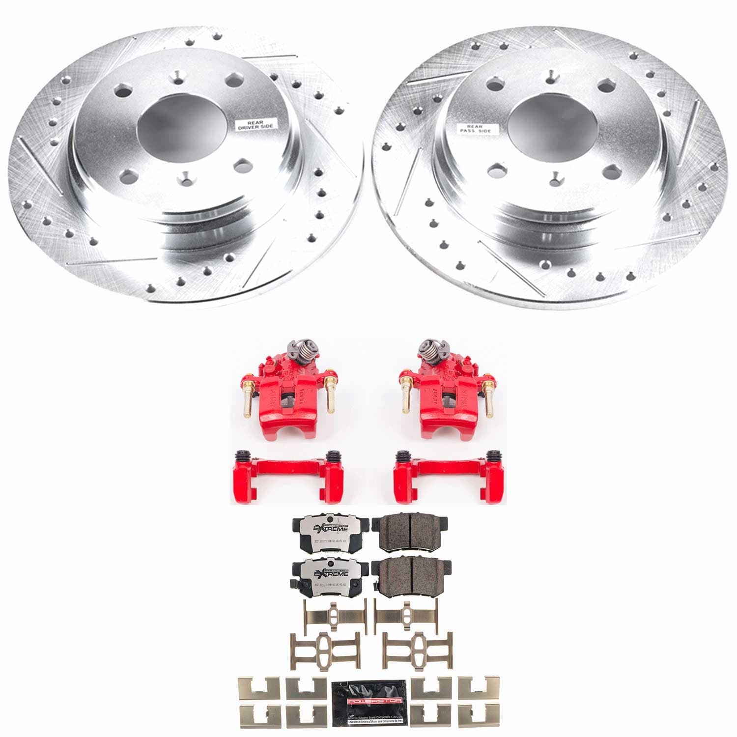 Power Stop - KC407-26 - Rear - Disc Brake Pad/Caliper and Rotor Kit image 1
