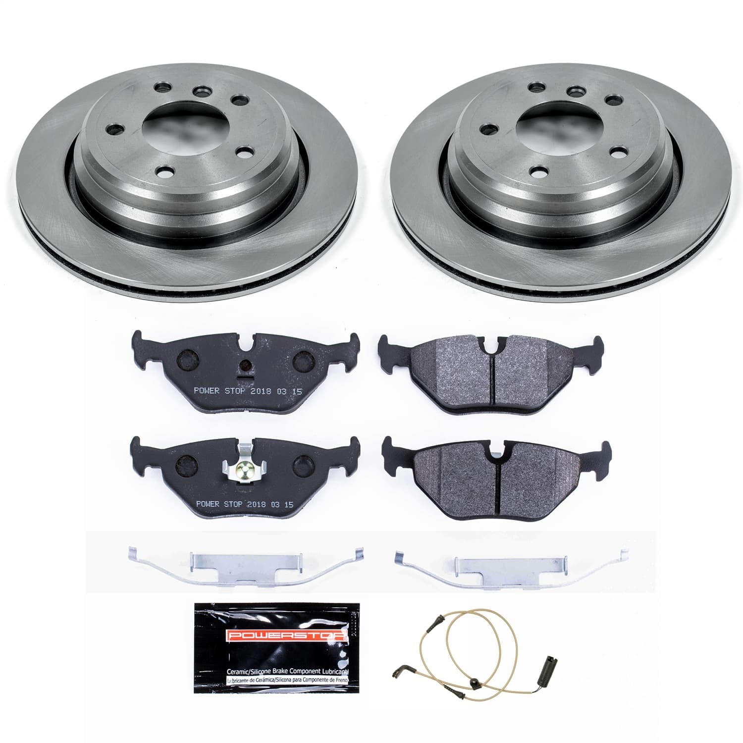Power Stop - KC4129A - Front and Rear - Disc Brake Pad/Caliper and Rotor Kit image 1