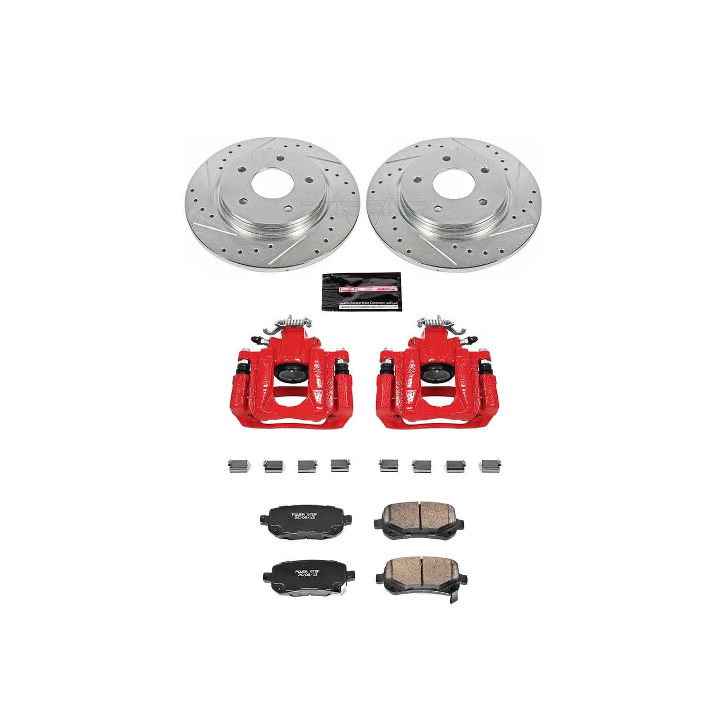 Power Stop - KC4569 - Rear - Disc Brake Pad/Caliper and Rotor Kit image 1