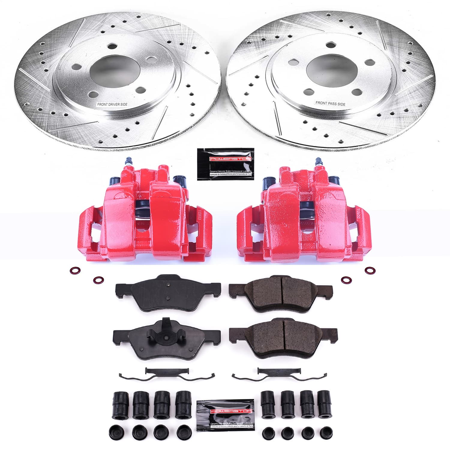 Power Stop - KC4580A - Front - Disc Brake Pad/Caliper and Rotor Kit image 1