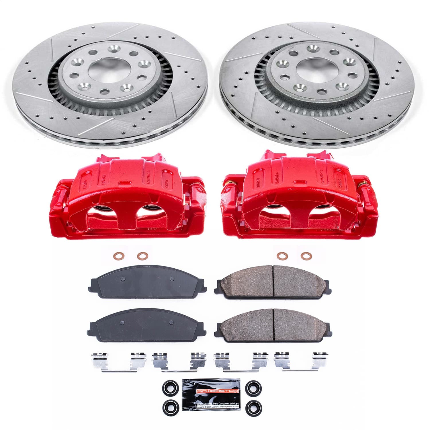Power Stop - KC4599A - Front - Disc Brake Pad/Caliper and Rotor Kit image 1
