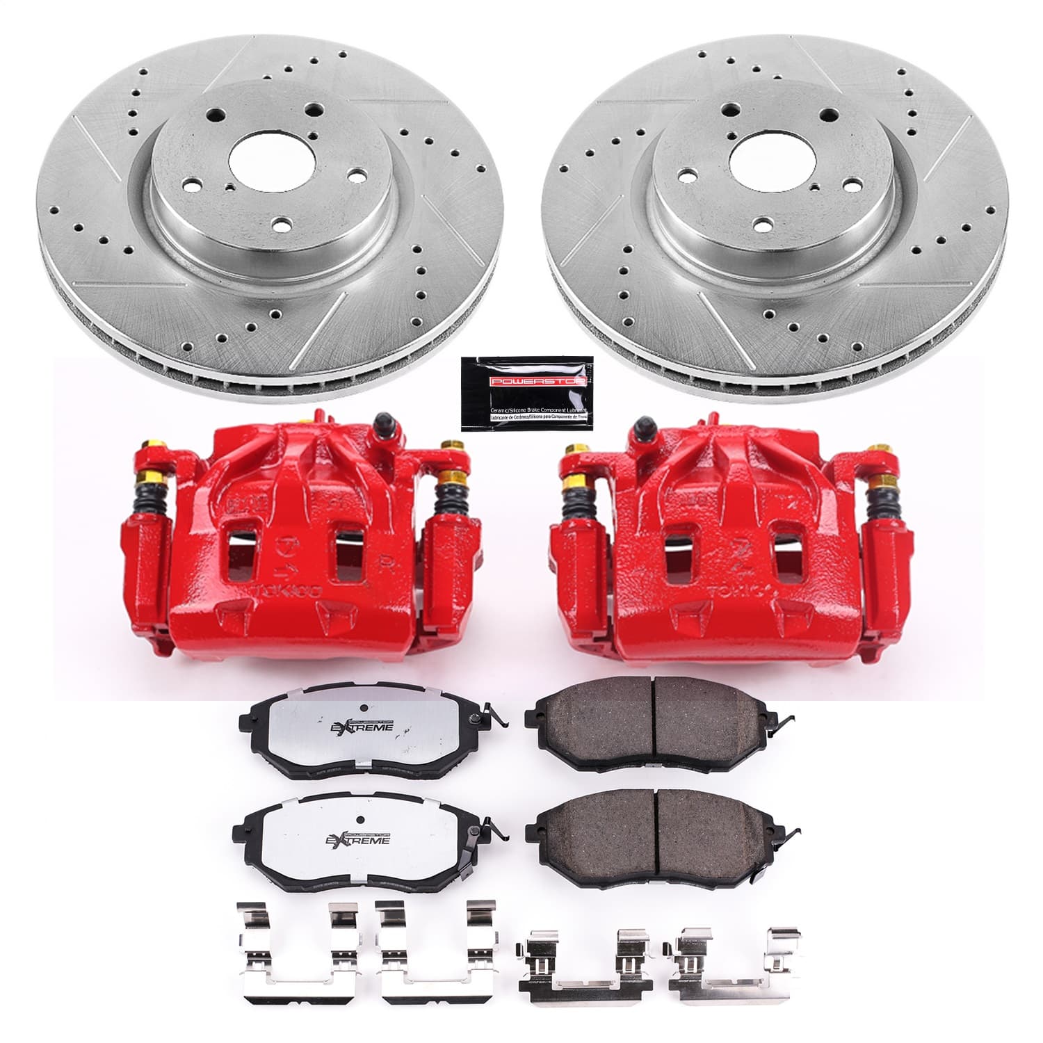Power Stop - KC4603-26 - Front - Disc Brake Pad/Caliper and Rotor Kit image 1