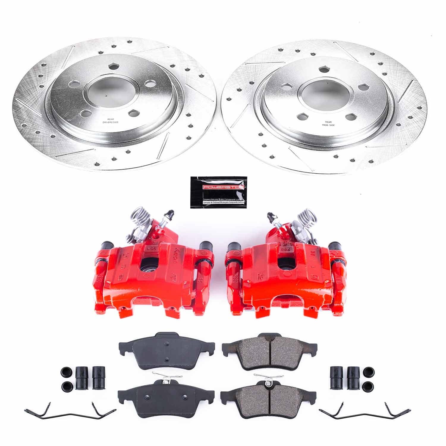 Power Stop - KC4613 - Rear - Disc Brake Pad/Caliper and Rotor Kit image 1