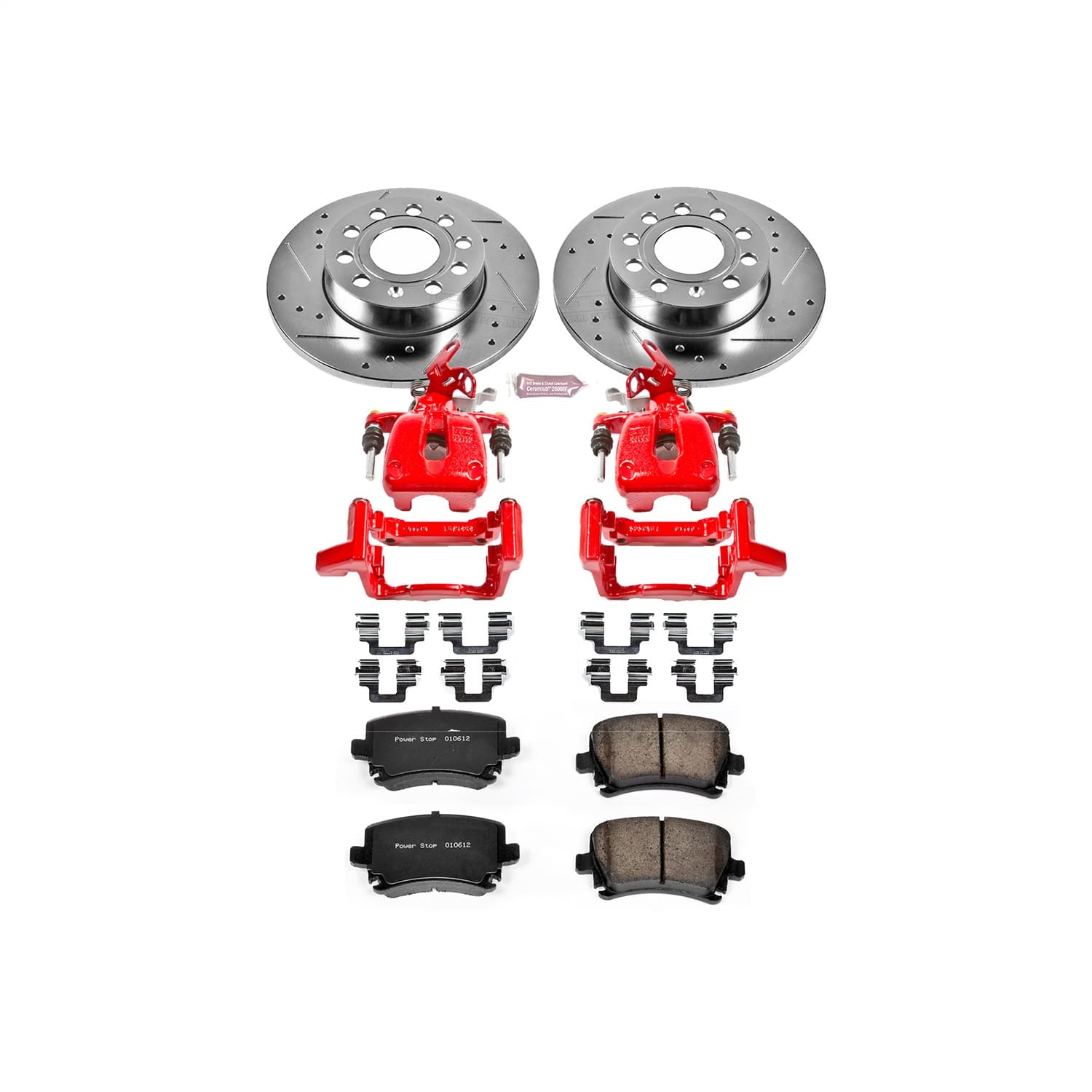 Power Stop - KC4627A - Rear - Disc Brake Pad/Caliper and Rotor Kit image 1