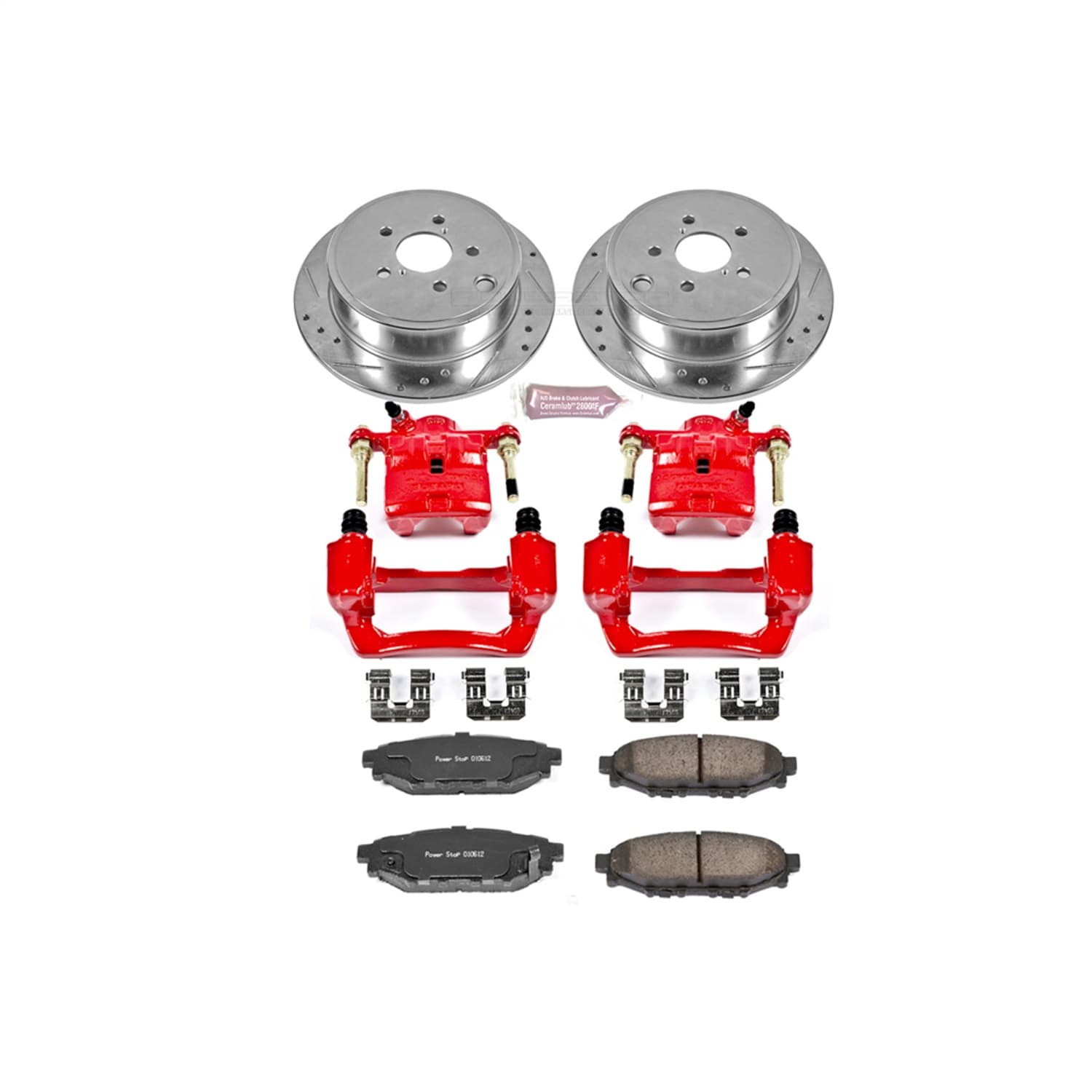 Power Stop - KC4631 - Rear - Disc Brake Pad/Caliper and Rotor Kit image 1