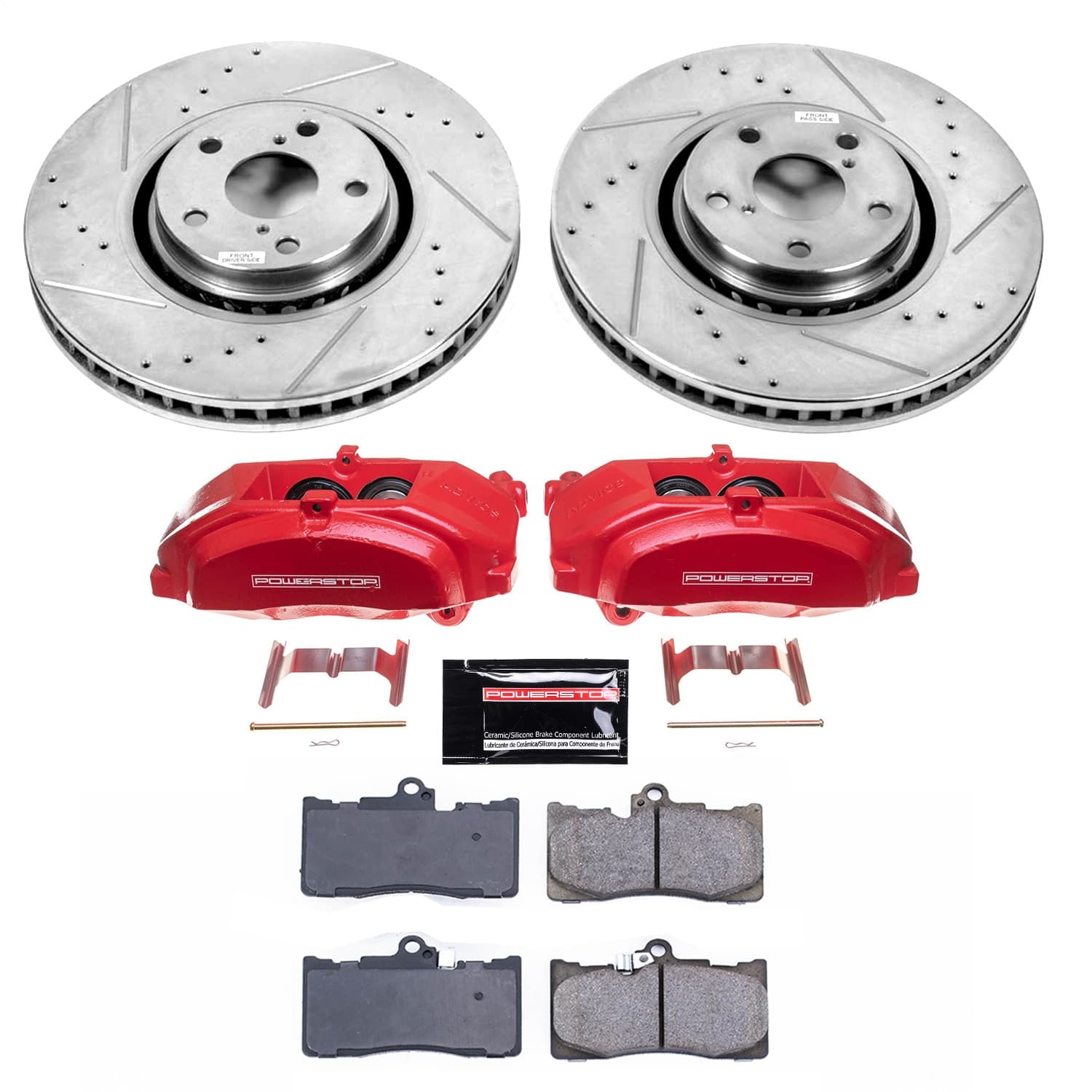Power Stop - KC4634 - Front - Disc Brake Pad/Caliper and Rotor Kit image 1