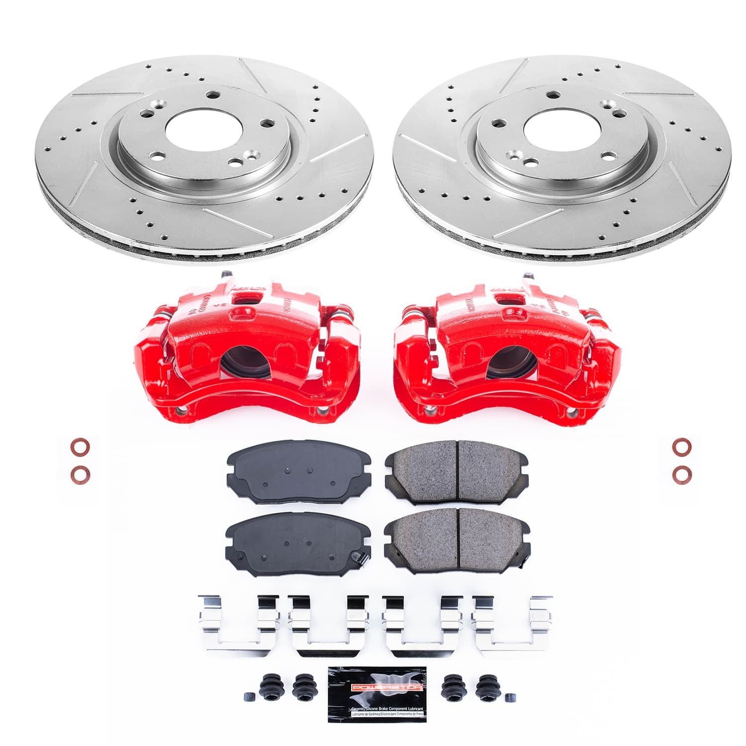 Power Stop - KC4646A - Front - Disc Brake Pad/Caliper and Rotor Kit image 1