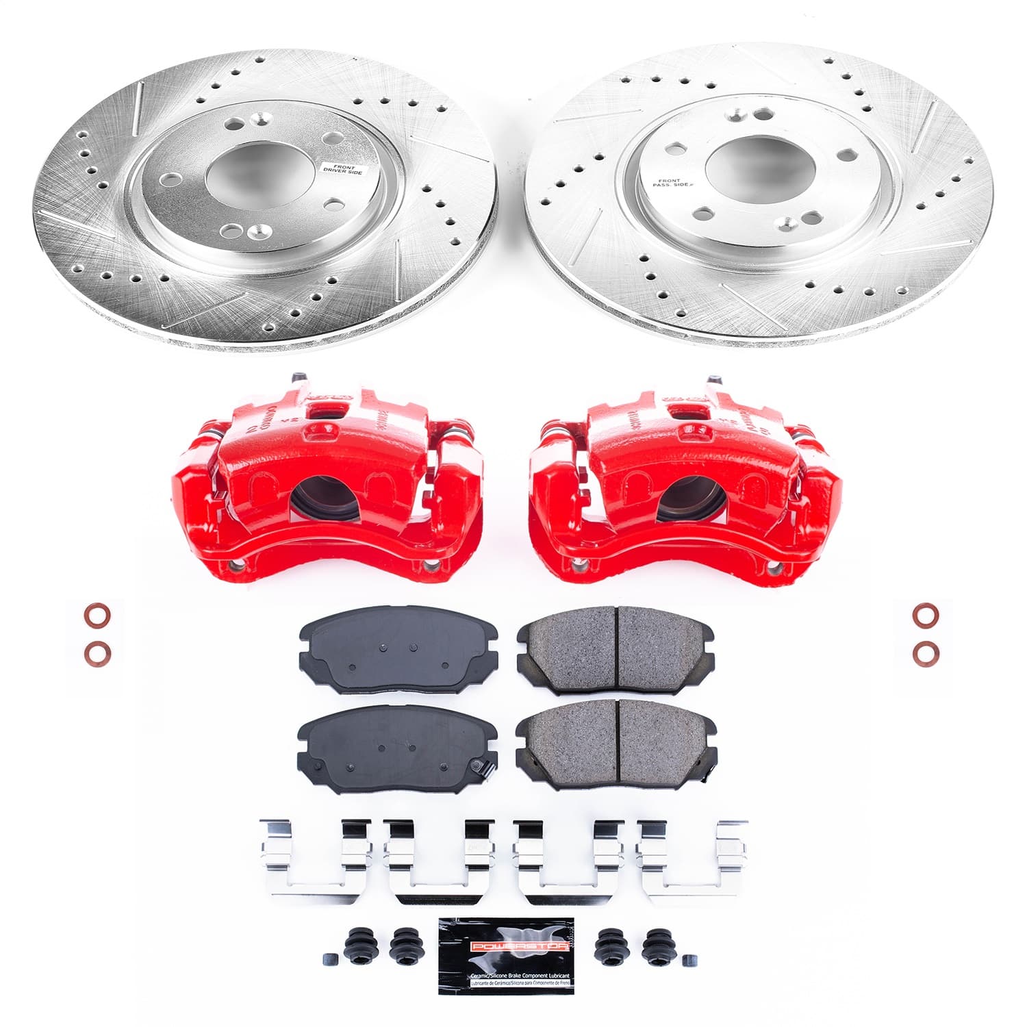 Power Stop - KC4647A - Front - Disc Brake Pad/Caliper and Rotor Kit image 1