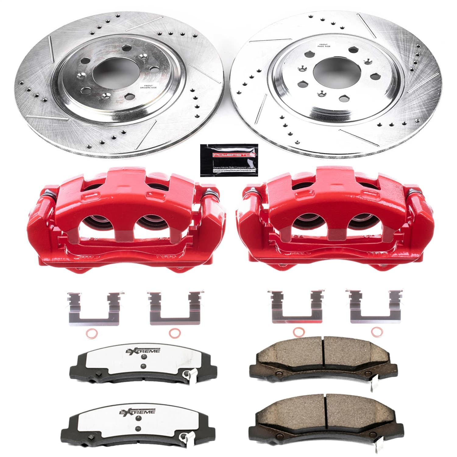 Power Stop - KC4654-26 - Front - Disc Brake Pad/Caliper and Rotor Kit image 1