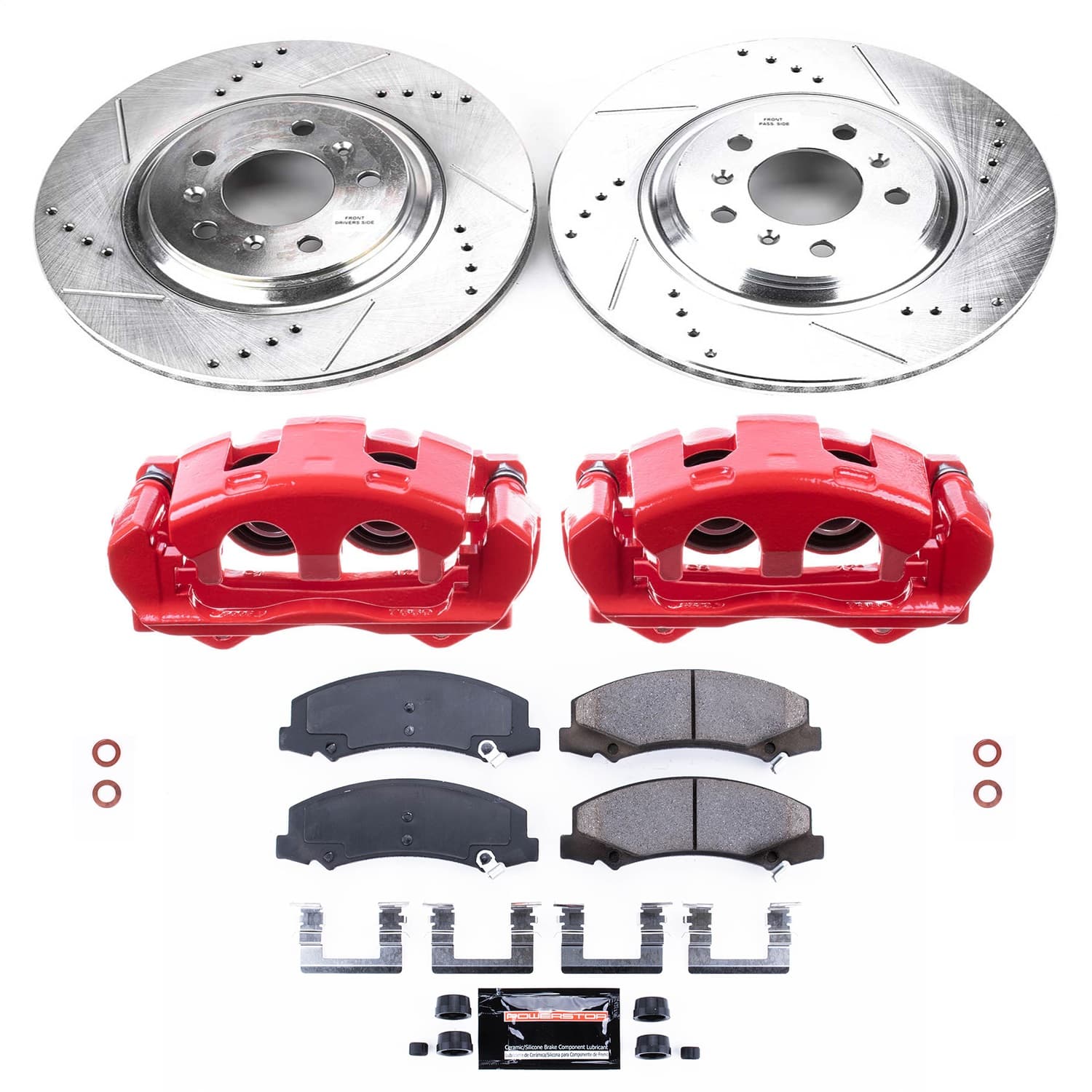 Power Stop - KC4654 - Front - Disc Brake Pad/Caliper and Rotor Kit image 1
