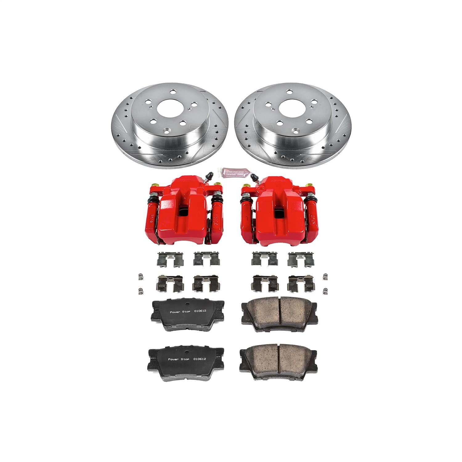 Power Stop - KC4671 - Rear - Disc Brake Pad/Caliper and Rotor Kit image 1